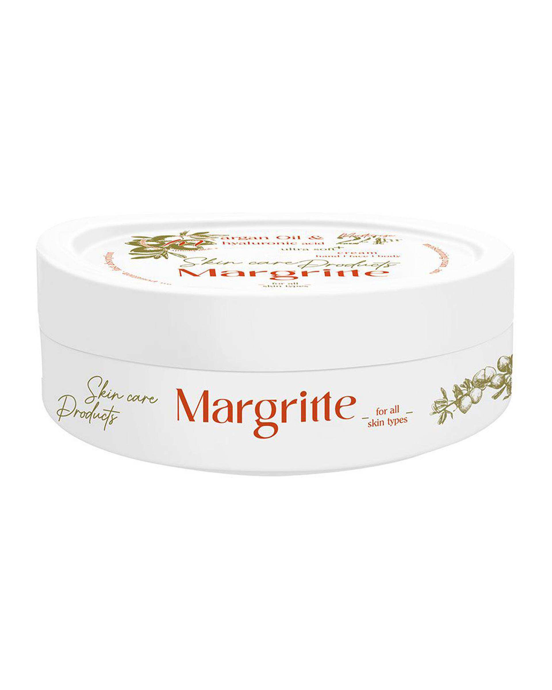 کرم مرطوب کننده و آبرسان مارگریت Margritte حاوی آرگان و هیالورونیک اسید حجم 150ml