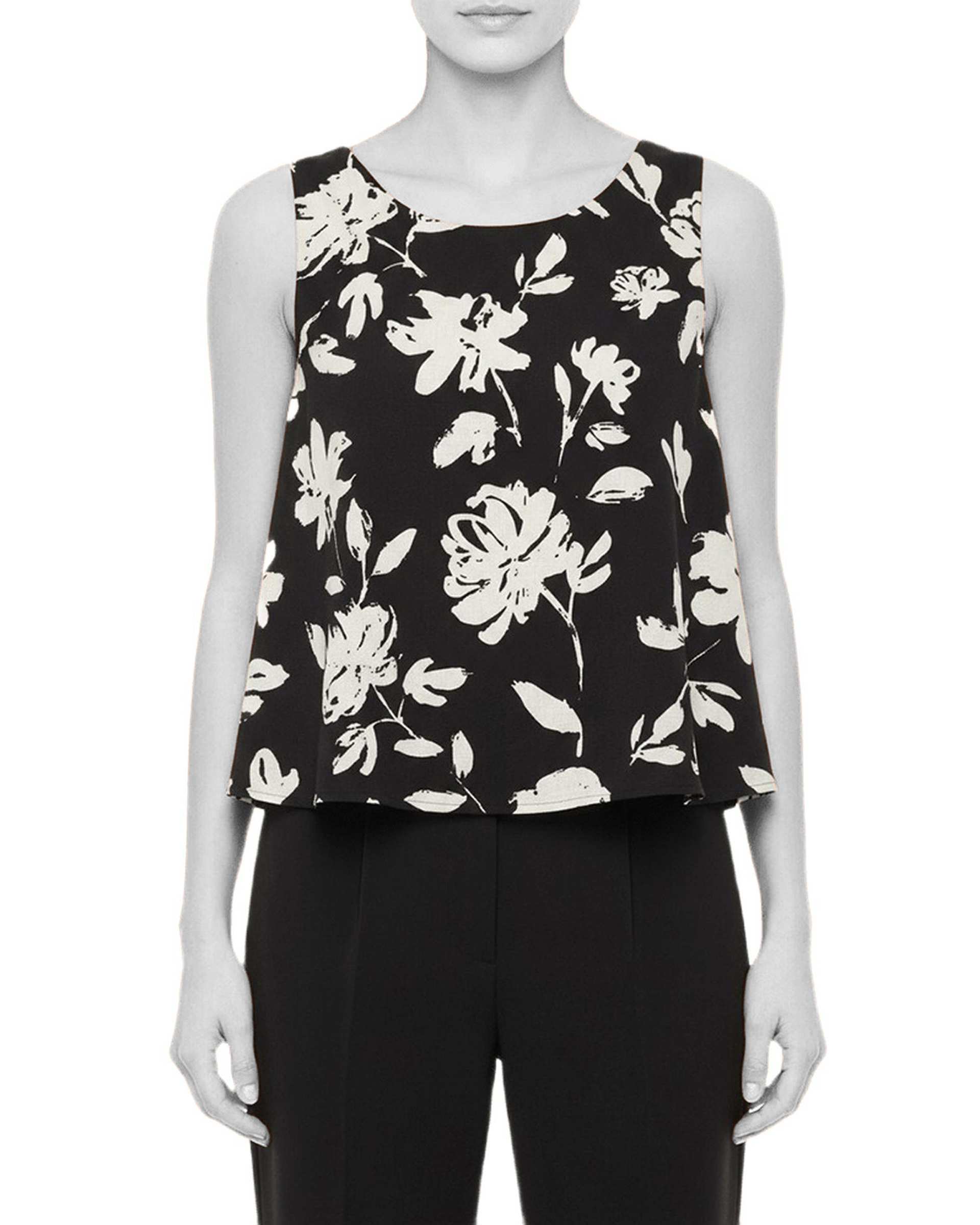 تاپ زنانه مشکی سفید سرژه Serge کد 202666