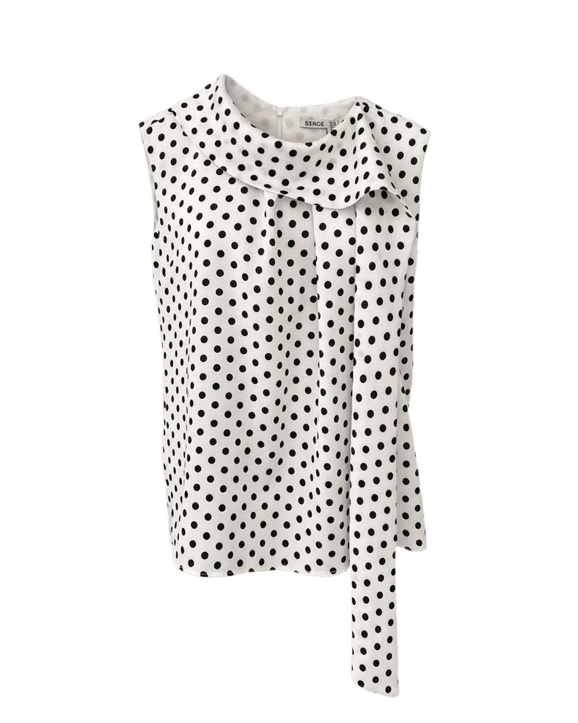 تاپ زنانه سفید مشکی سرژه Serge کد 202684