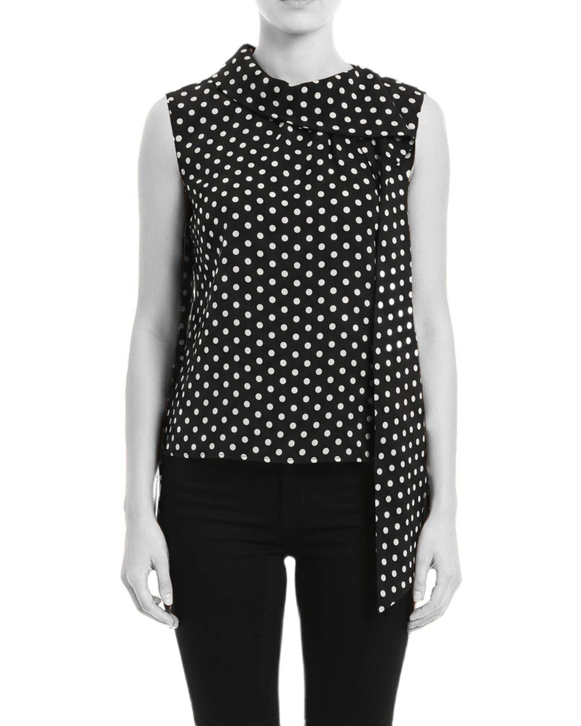 تاپ زنانه مشکی سفید سرژه Serge کد 202684