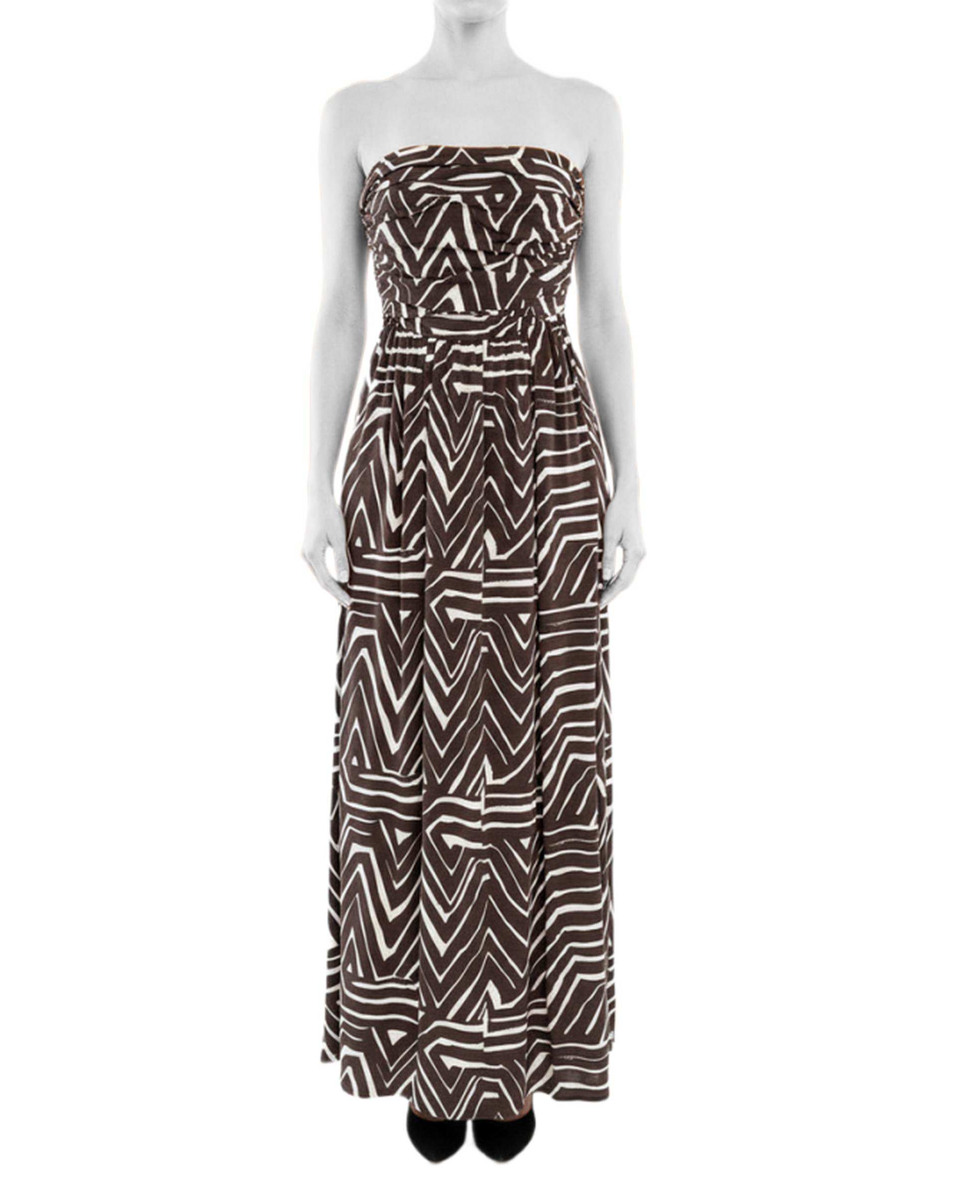 پیراهن زنانه سفید قهوه ای سرژه Serge کد 205514