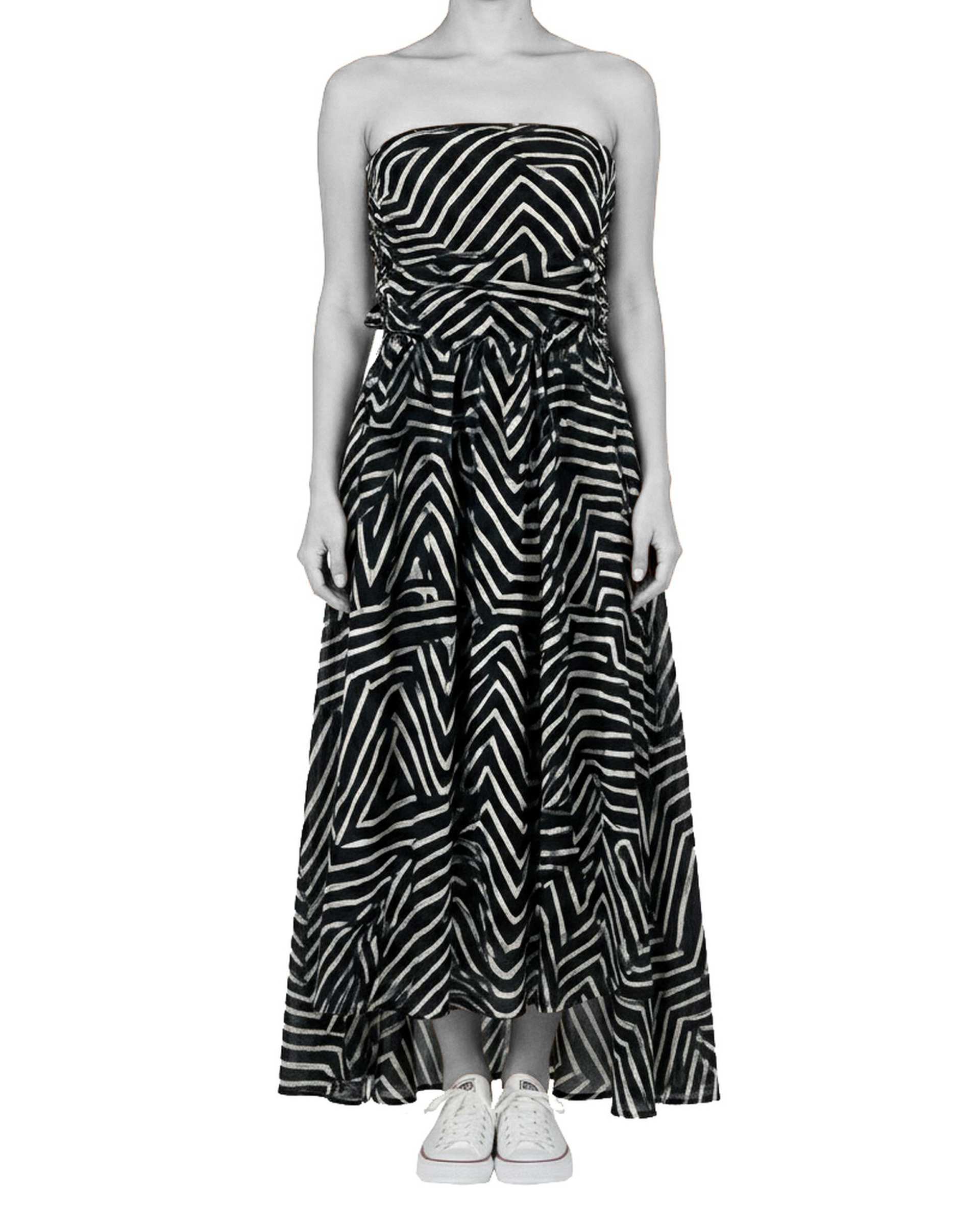 سارافون زنانه مشکی سفید سرژه Serge کد 205514