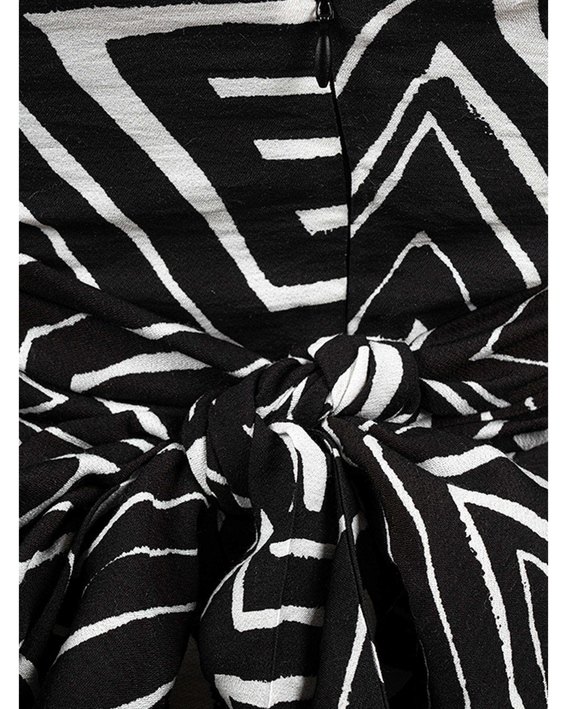 سارافون زنانه مشکی سفید سرژه Serge کد 205514