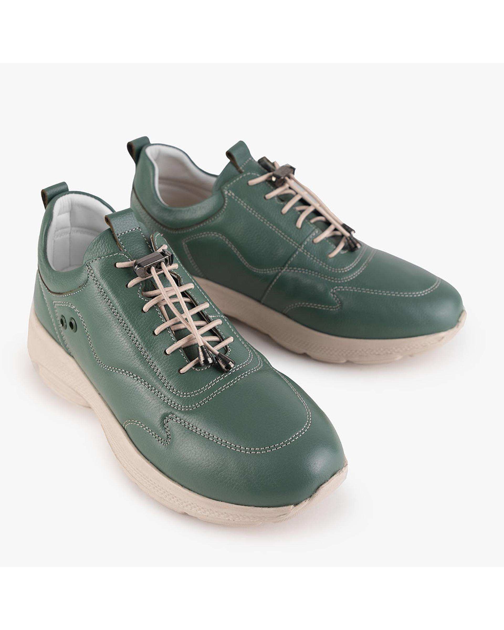 کفش چرم زنانه کژوال طبی سبز برتونیکس Berttonix کد A-4021