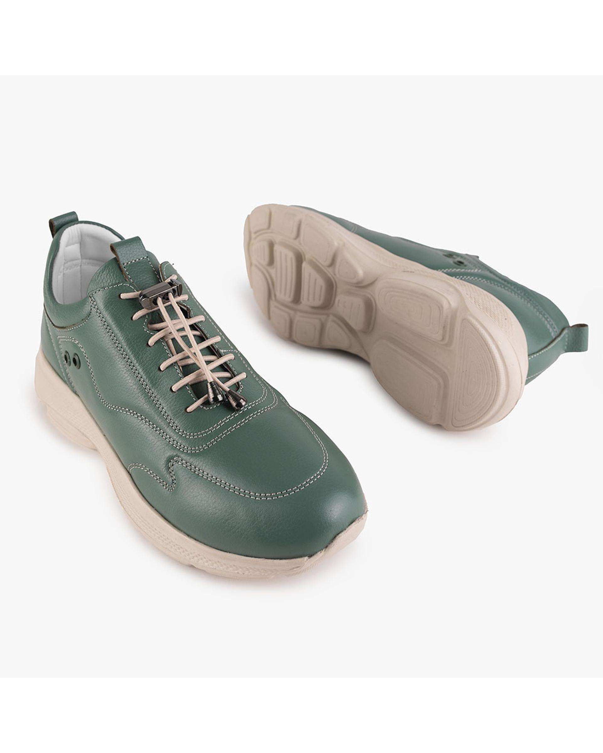 کفش چرم زنانه کژوال طبی سبز برتونیکس Berttonix کد A-4021