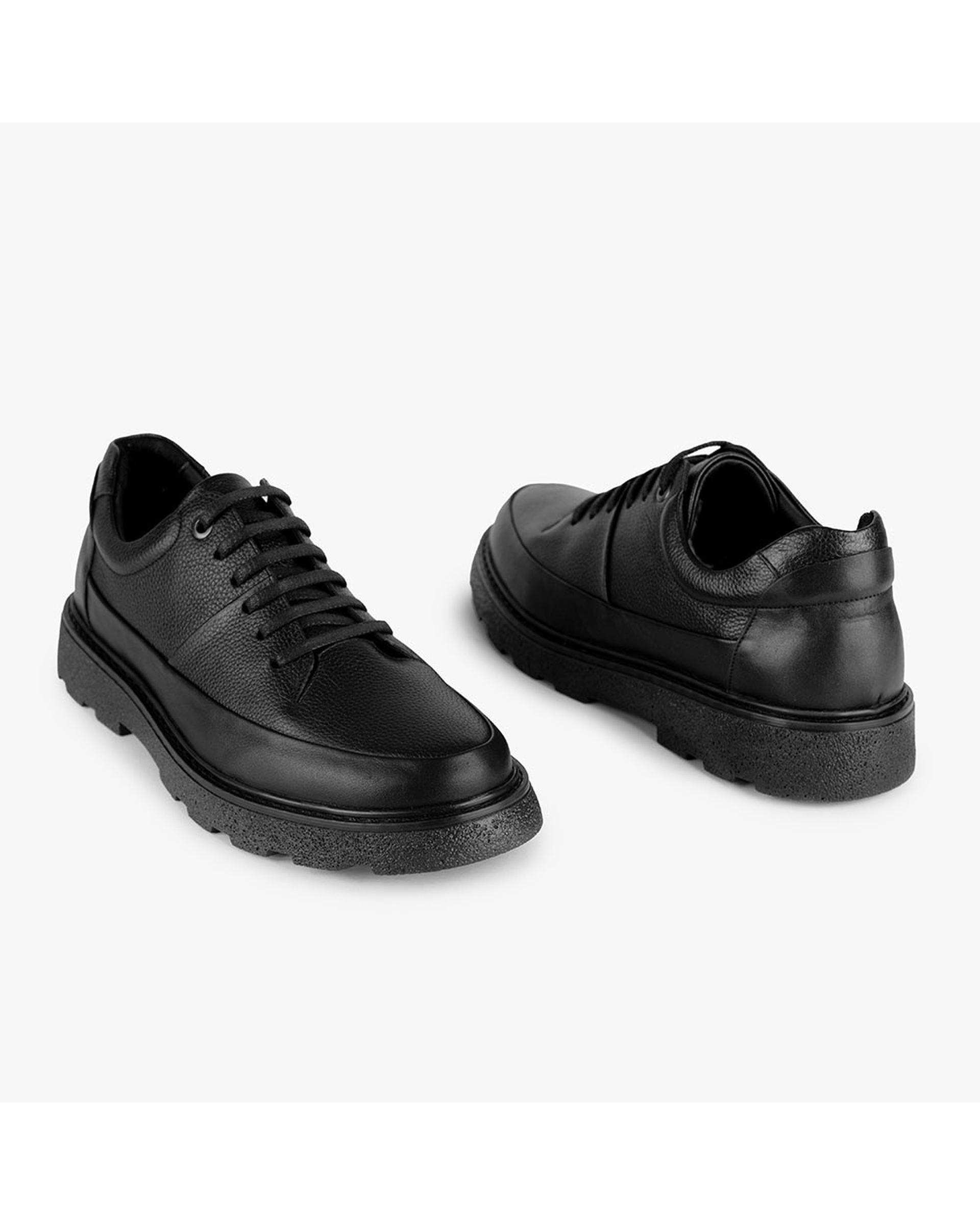 کفش چرم مردانه کژوال طبی مشکی برتونیکس Berttonix کد B 282