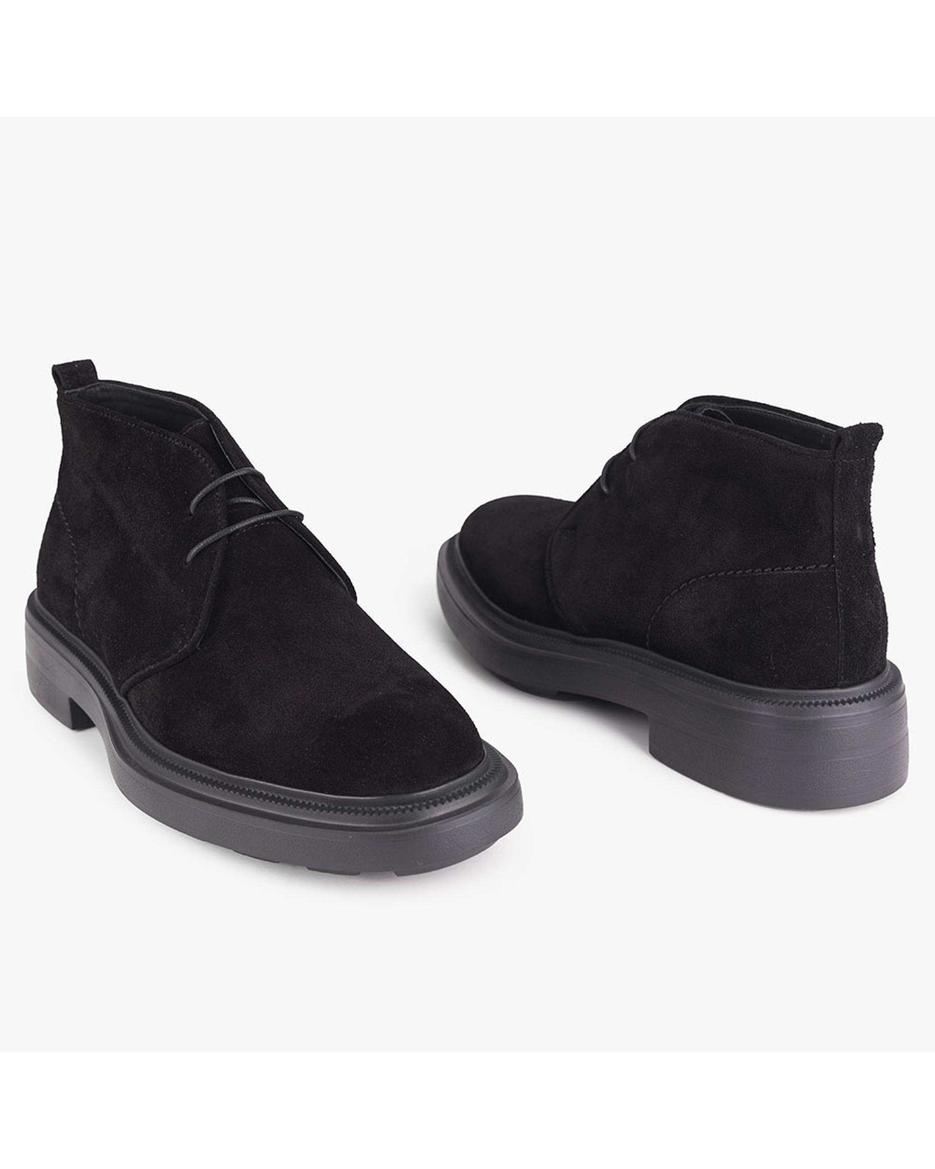 بوت چرم مردانه طبی مشکی اشبالت برتونیکس Berttonix کد ES-4058