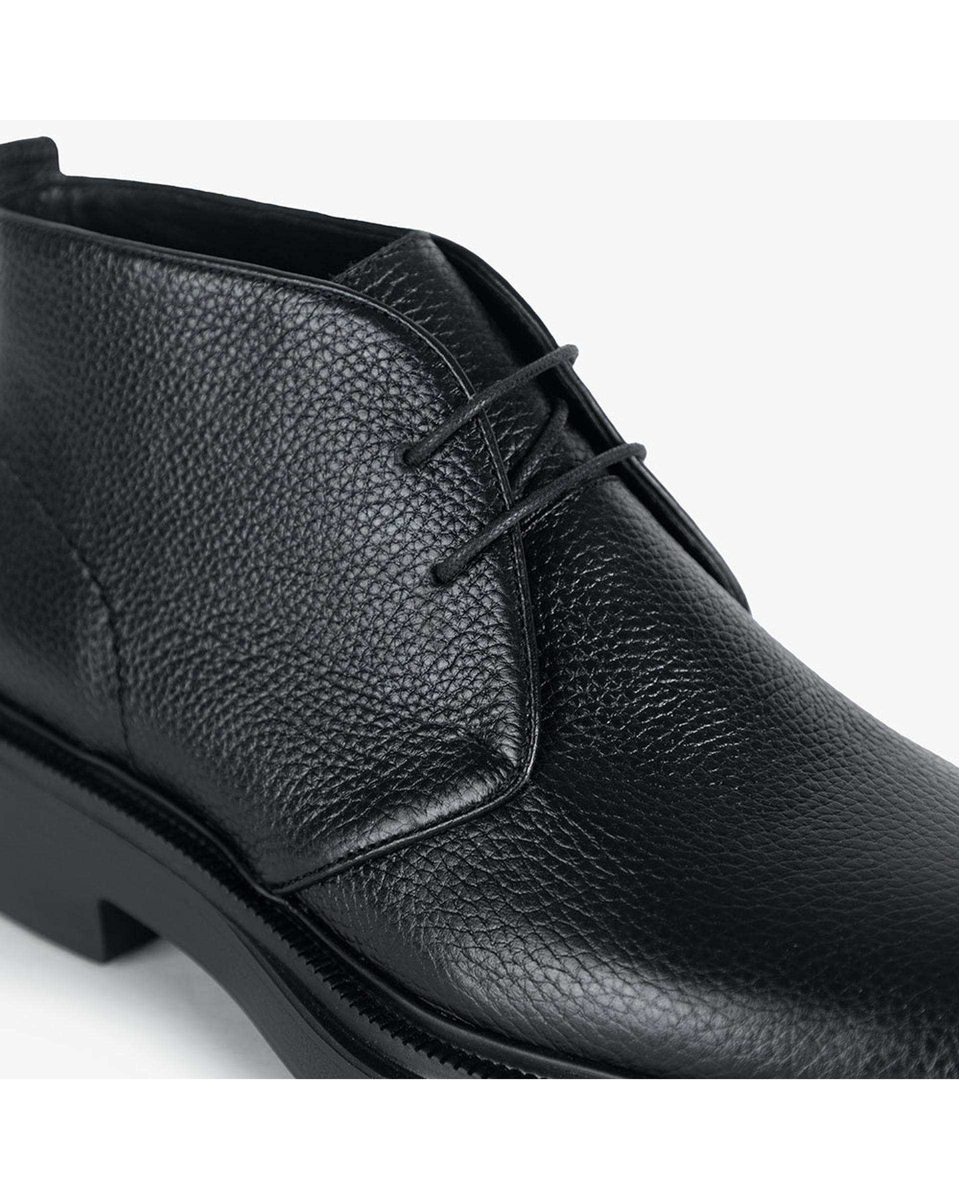 بوت چرم مردانه طبی مشکی شبرو برتونیکس Berttonix کد ES-4058