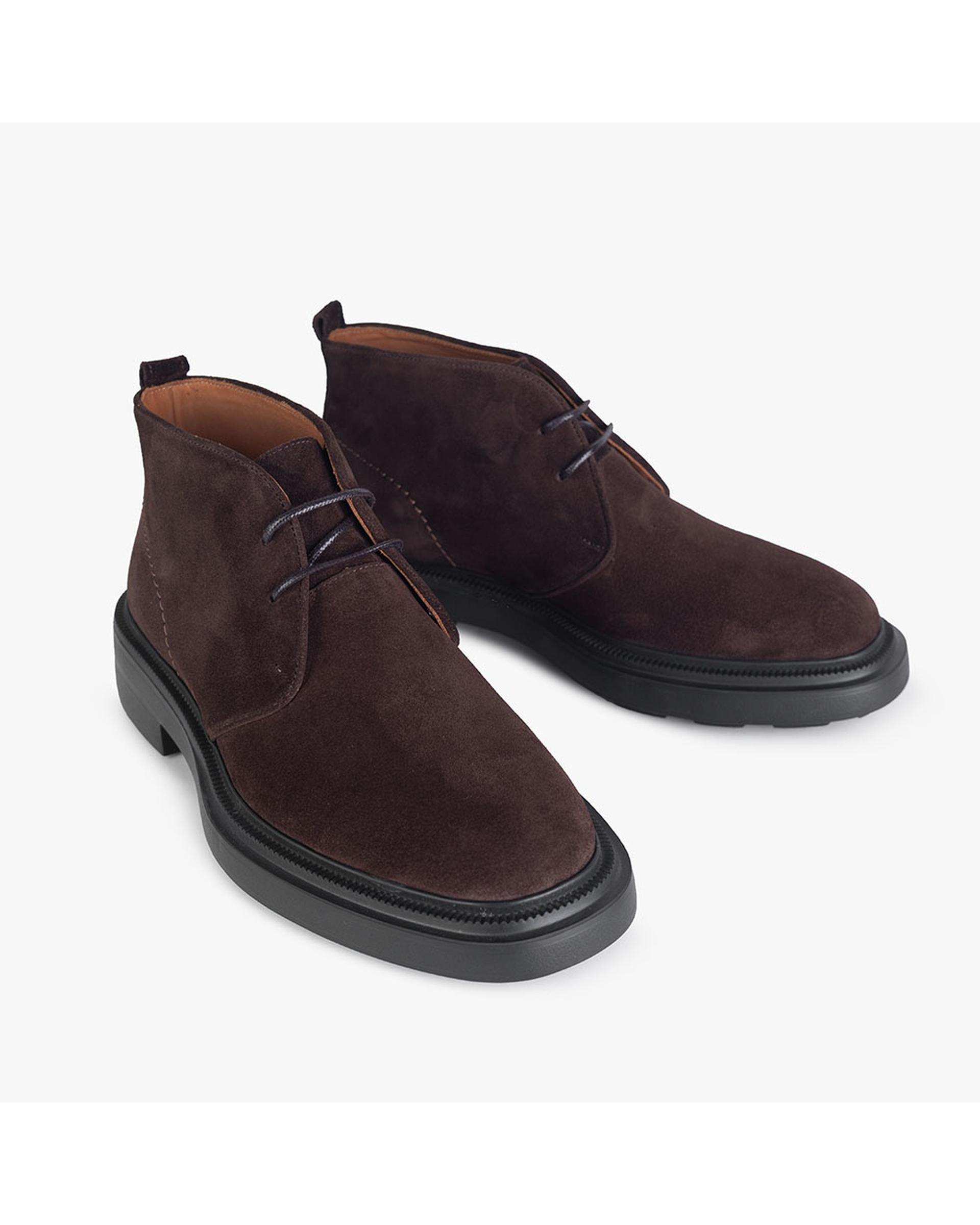 بوت چرم مردانه طبی قهوه ای برتونیکس Berttonix کد ES-4058