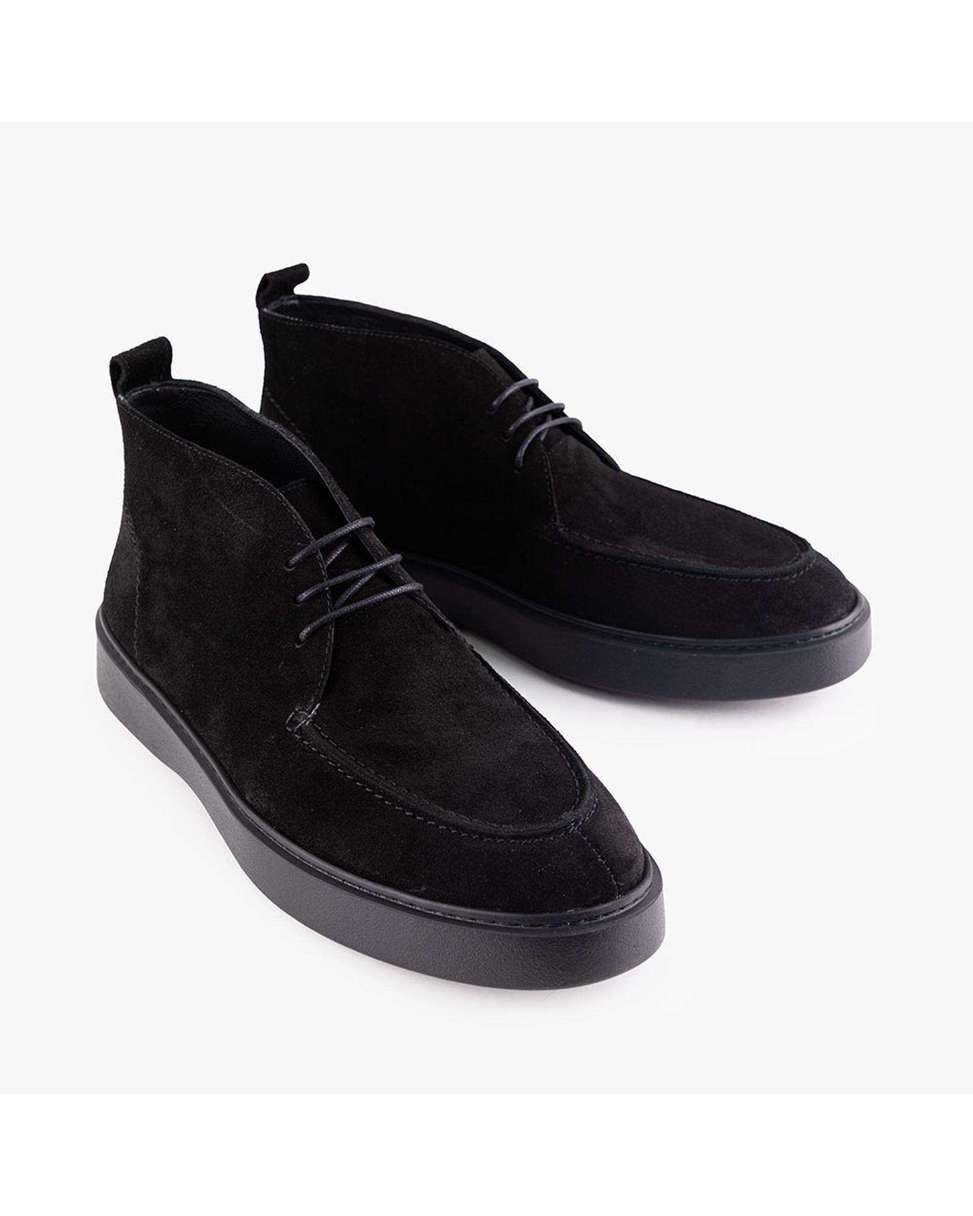 بوت چرم مردانه طبی مشکی برتونیکس Berttonix کد ES-4059