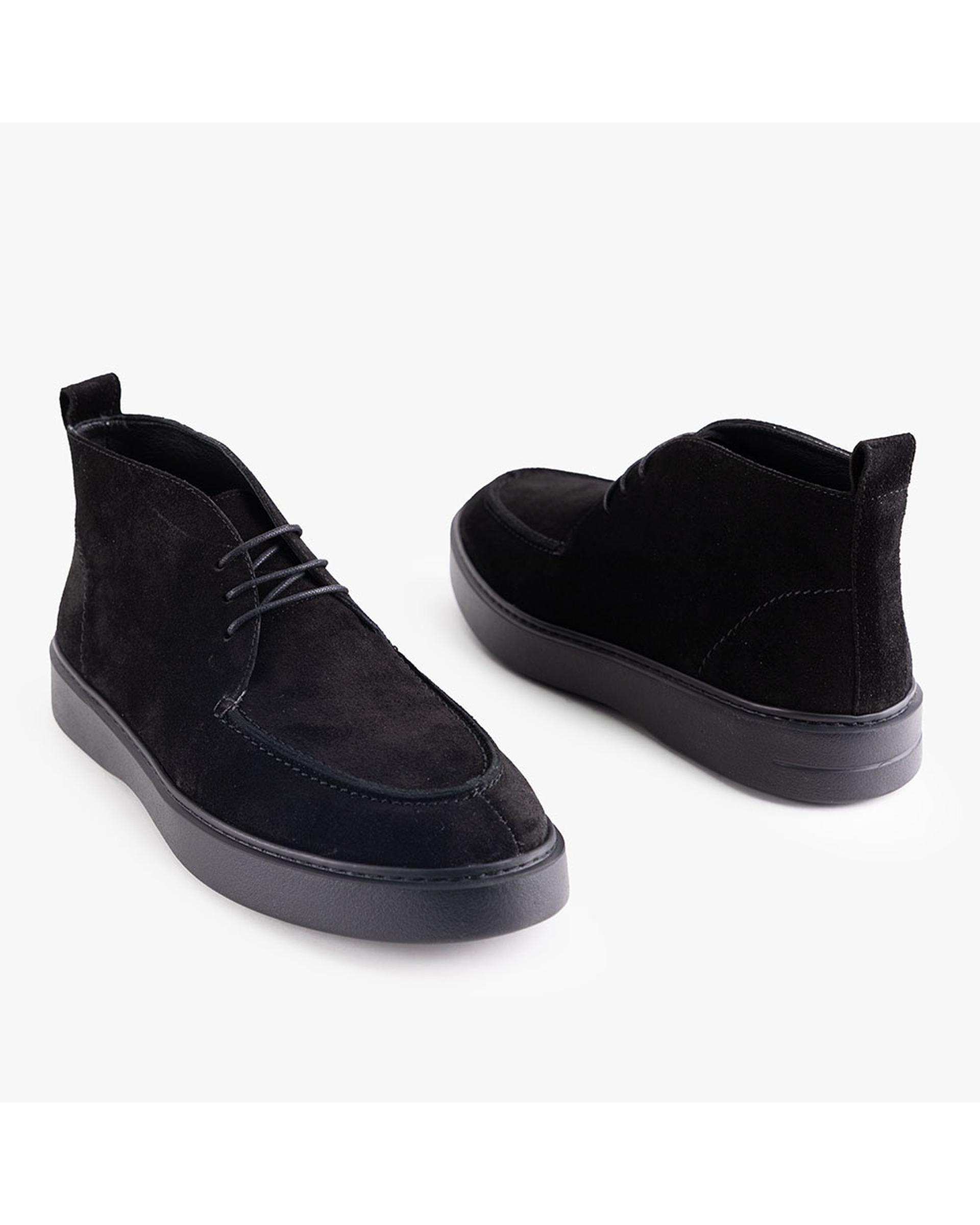 بوت چرم مردانه طبی مشکی برتونیکس Berttonix کد ES-4059