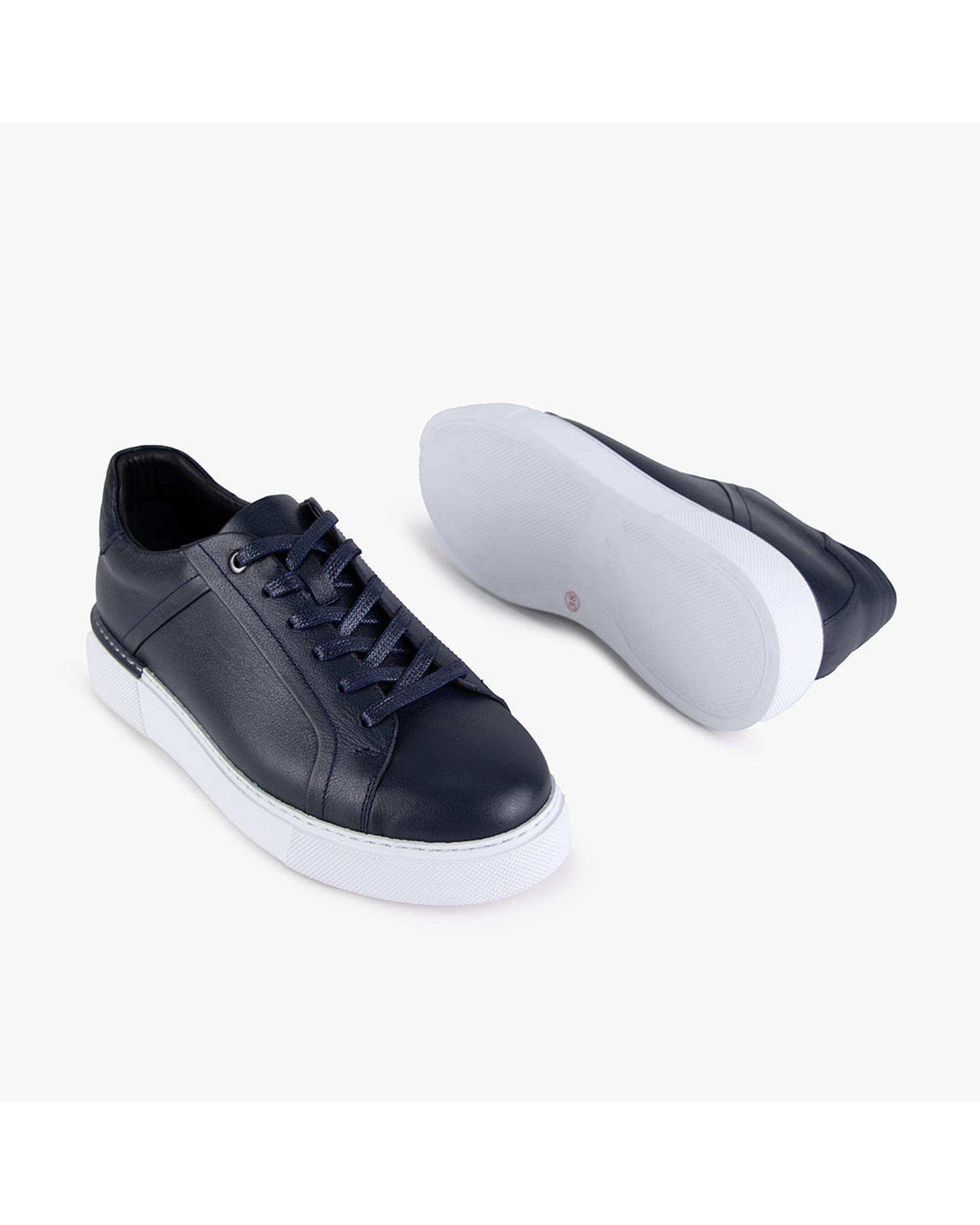 کفش چرم زنانه کژوال طبی سرمه ای برتونیکس Berttonix کد MT-4085