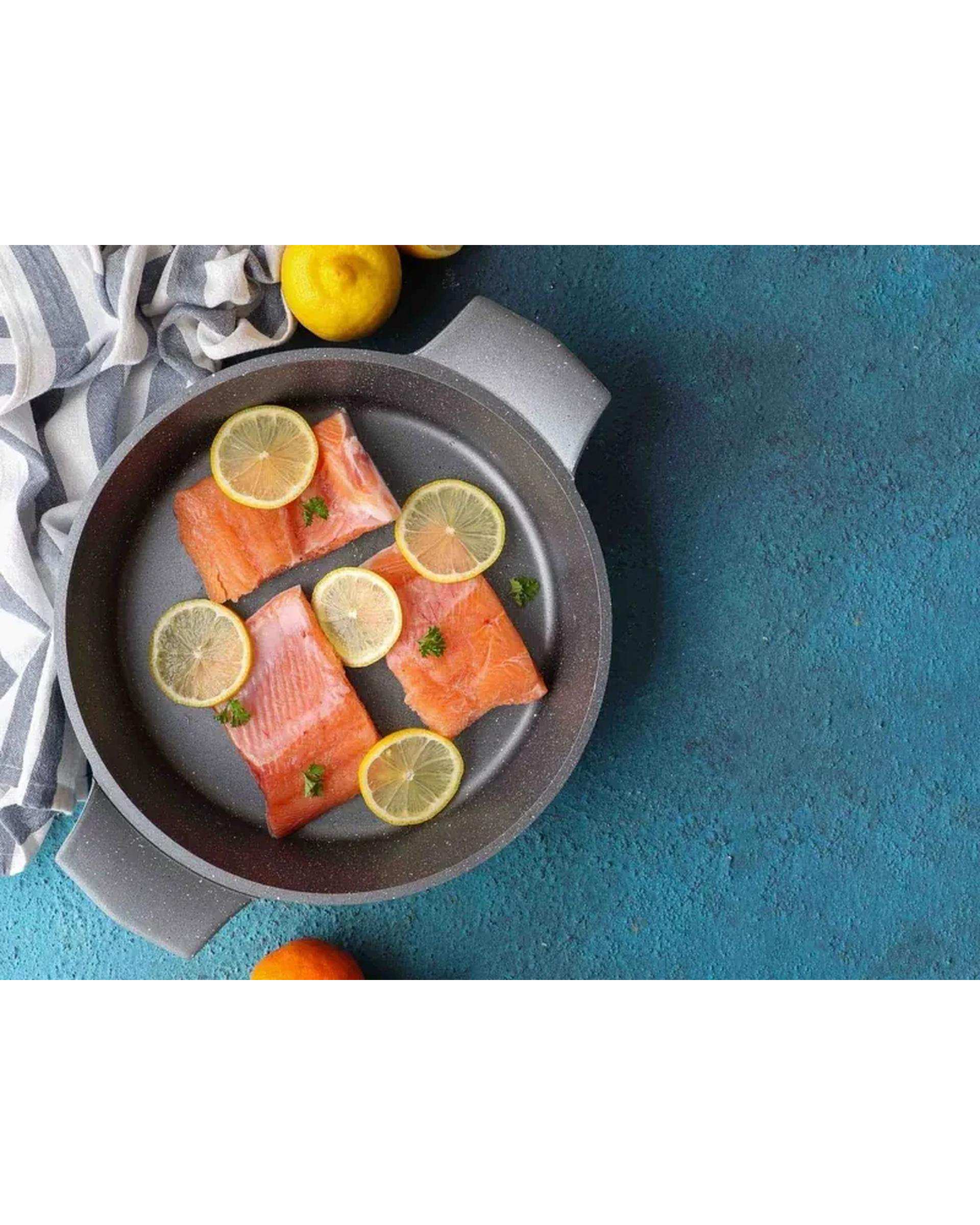 تابه دو دسته مشکی تکنو Tecno مدل ونوس سایز 28