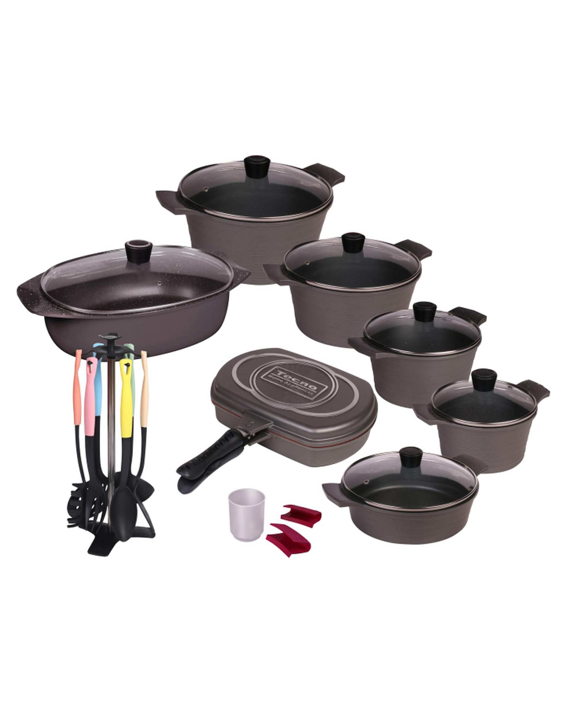 سرویس قابلمه 24 پارچه طوسی تکنو Tecno مدل ونوس