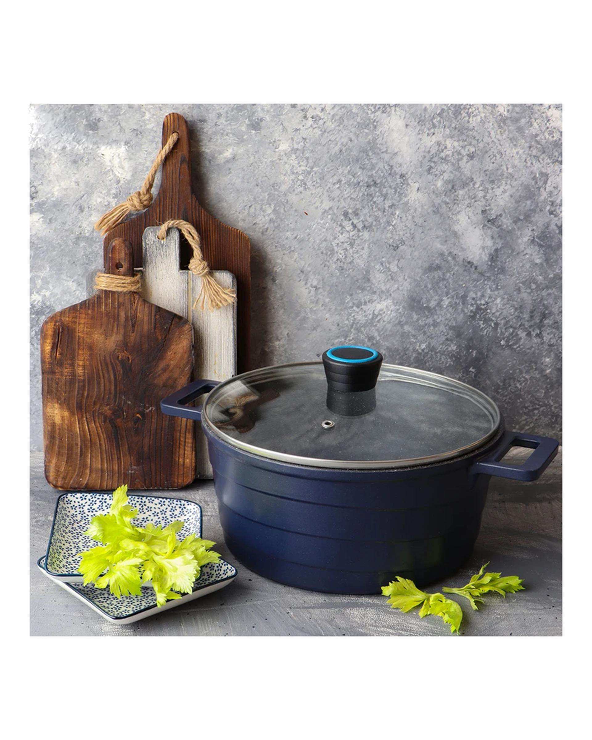 قابلمه سرمه ای تکنو Tecno مدل اورس سایز 24