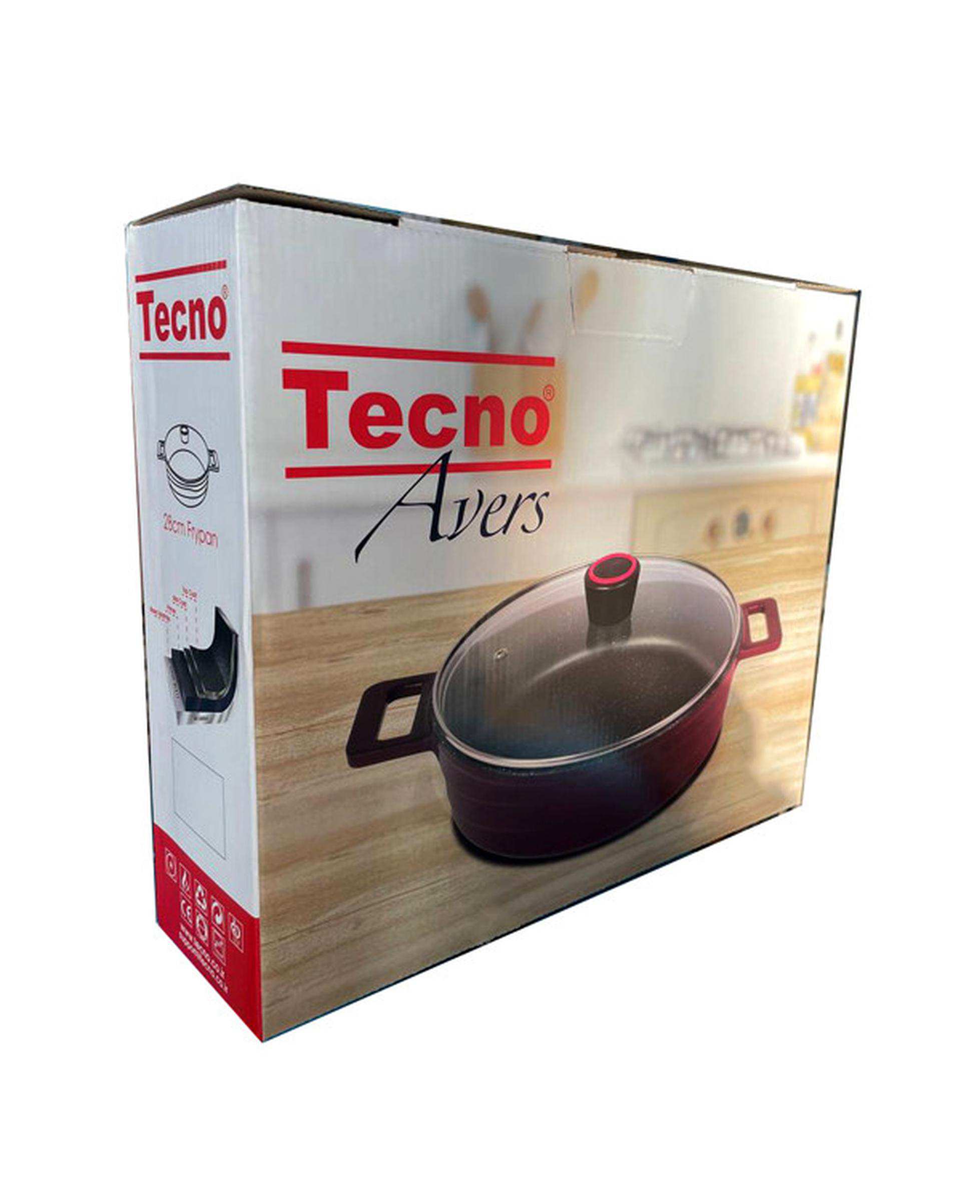 تابه دو دسته طوسی تکنو Tecno مدل اورس سایز 28
