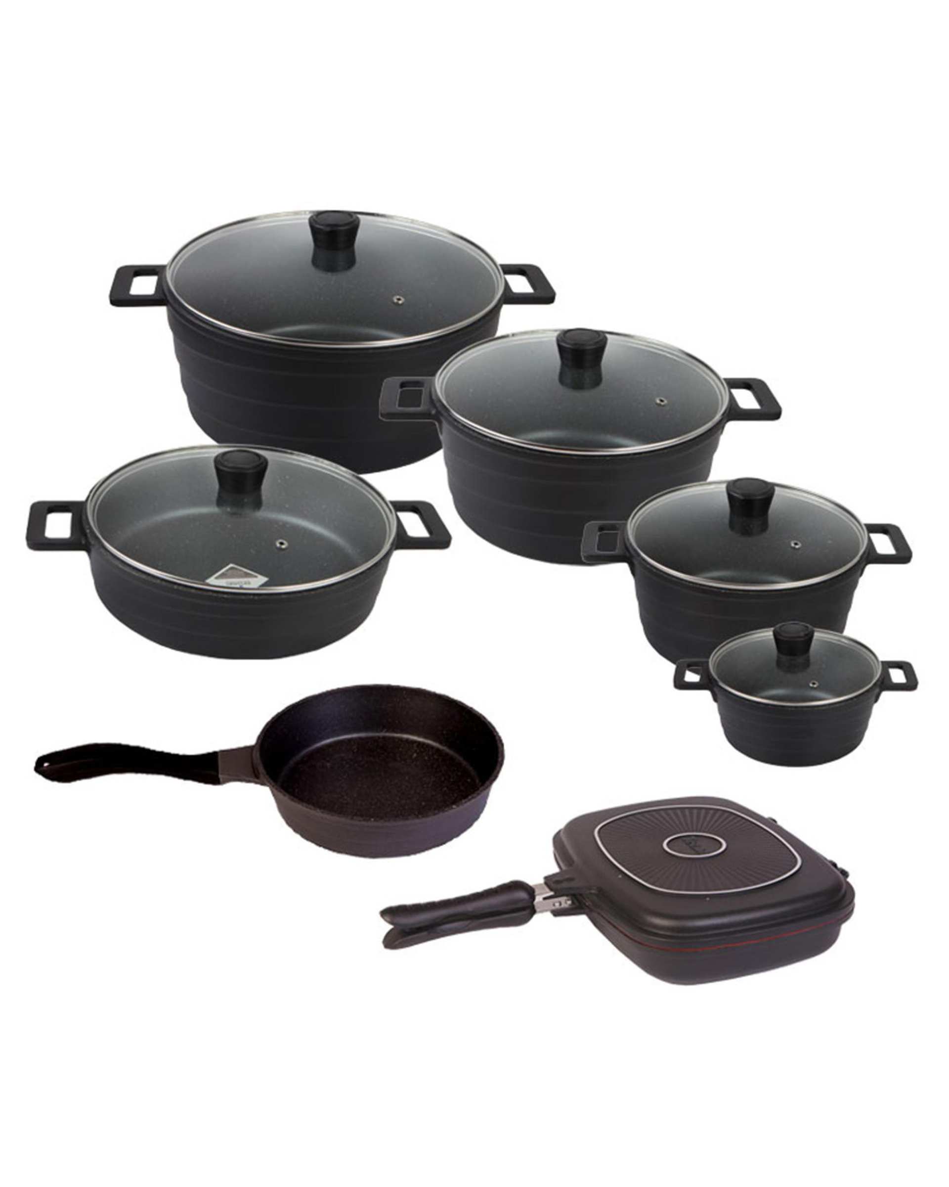 سرویس قابلمه 13 پارچه مشکی تکنو Tecno مدل اورس