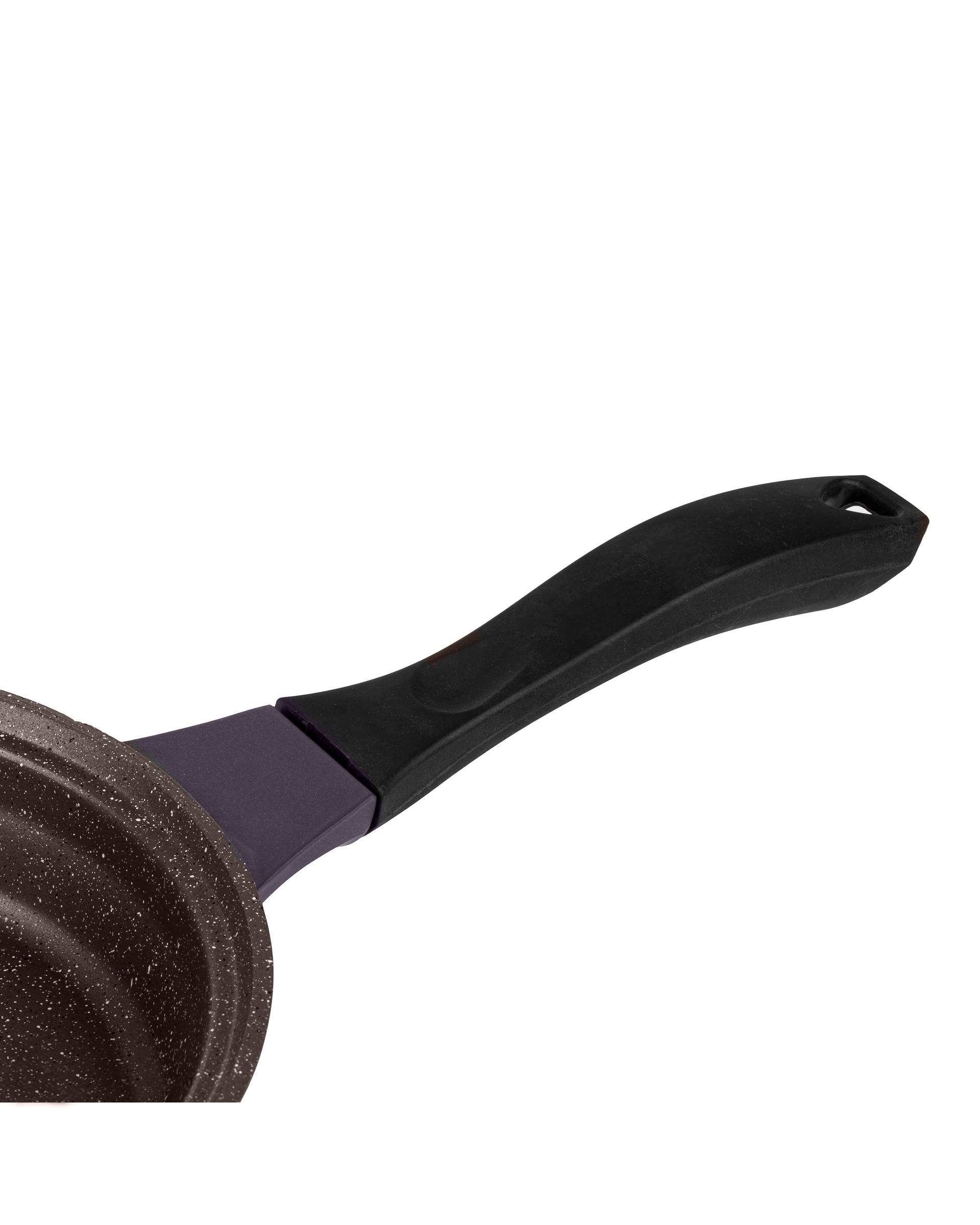 تابه تک دسته درب دار مشکی تکنو Tecno مدل آناهیتا سایز 20