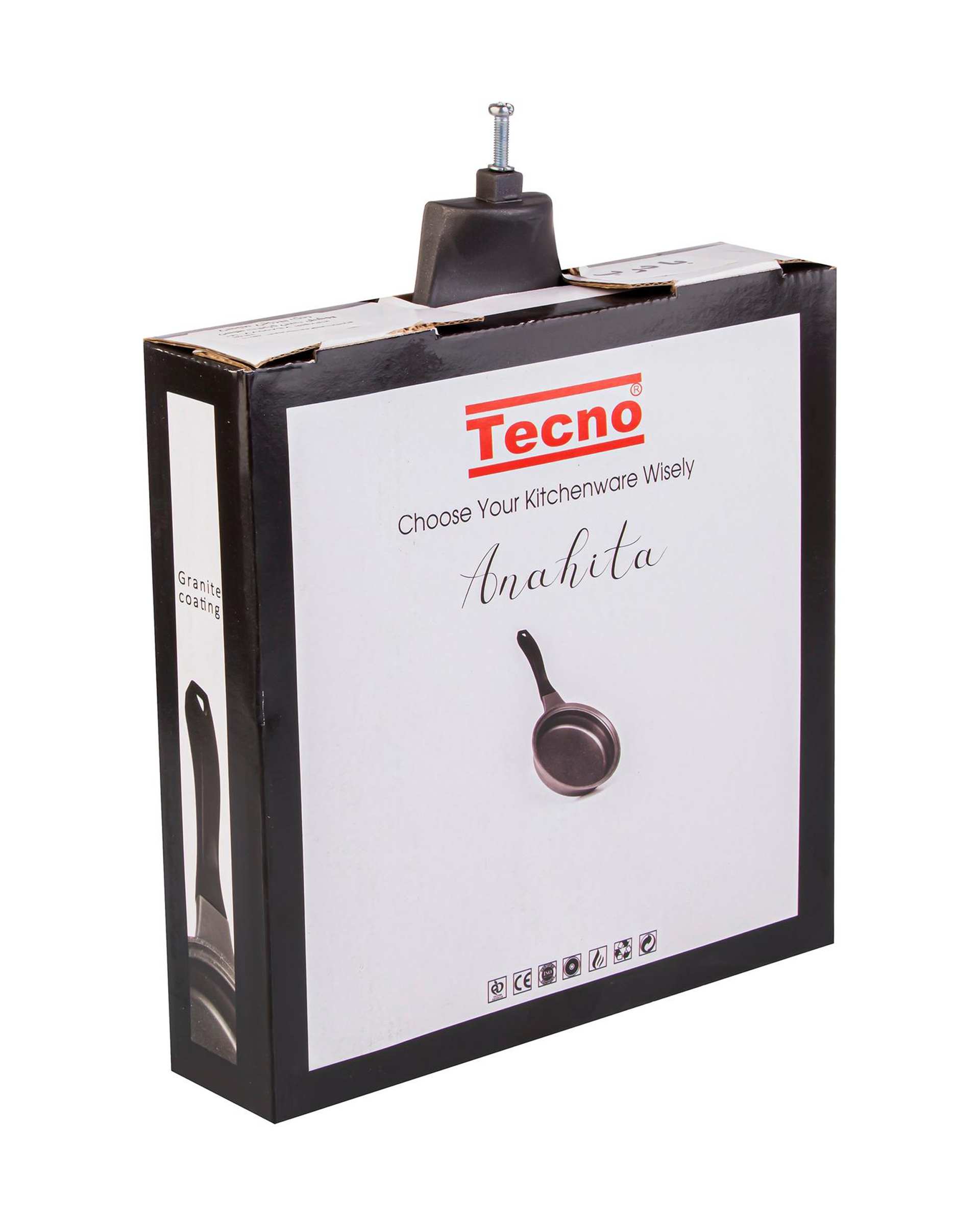 تابه تک دسته درب دار طوسی تکنو Tecno مدل آناهیتا سایز 20