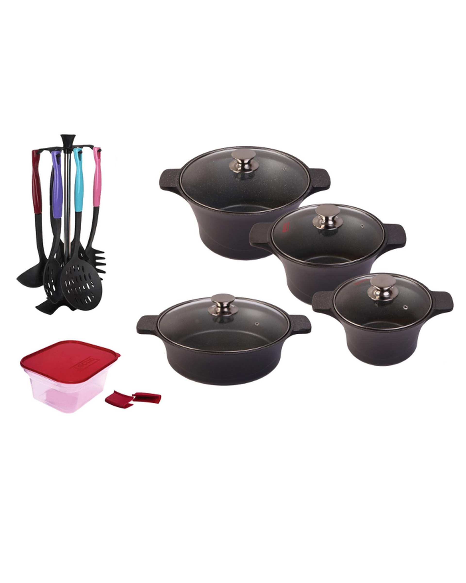 سرویس قابلمه 18 پارچه مشکی تکنو Tecno مدل آناهیتا