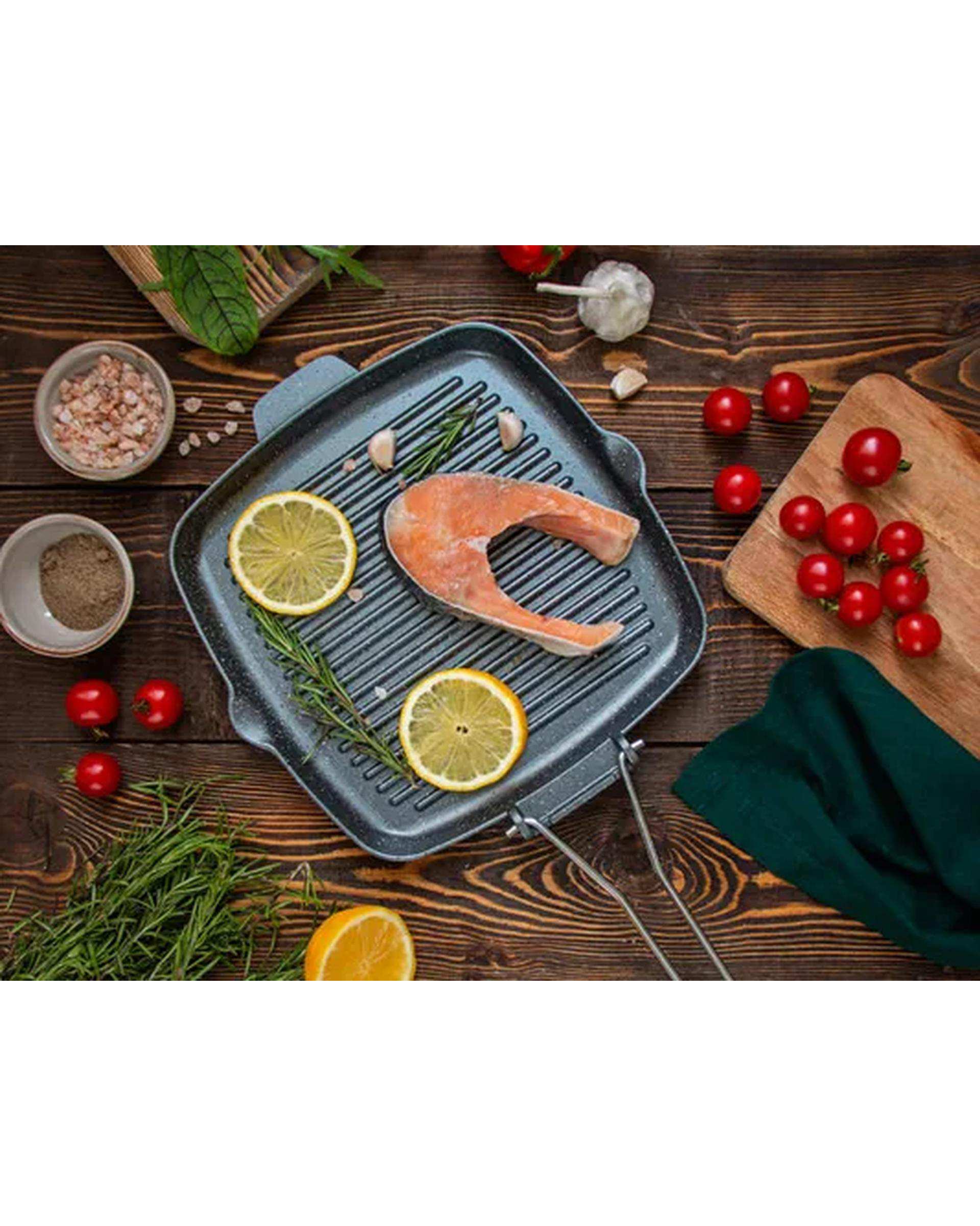 تابه گریل مشکی تکنو Tecno سایز 40