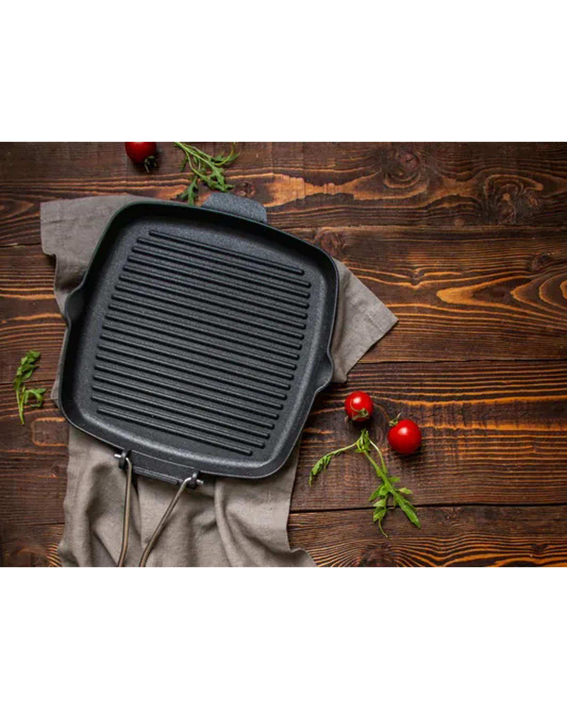 تابه گریل مشکی تکنو Tecno سایز 24