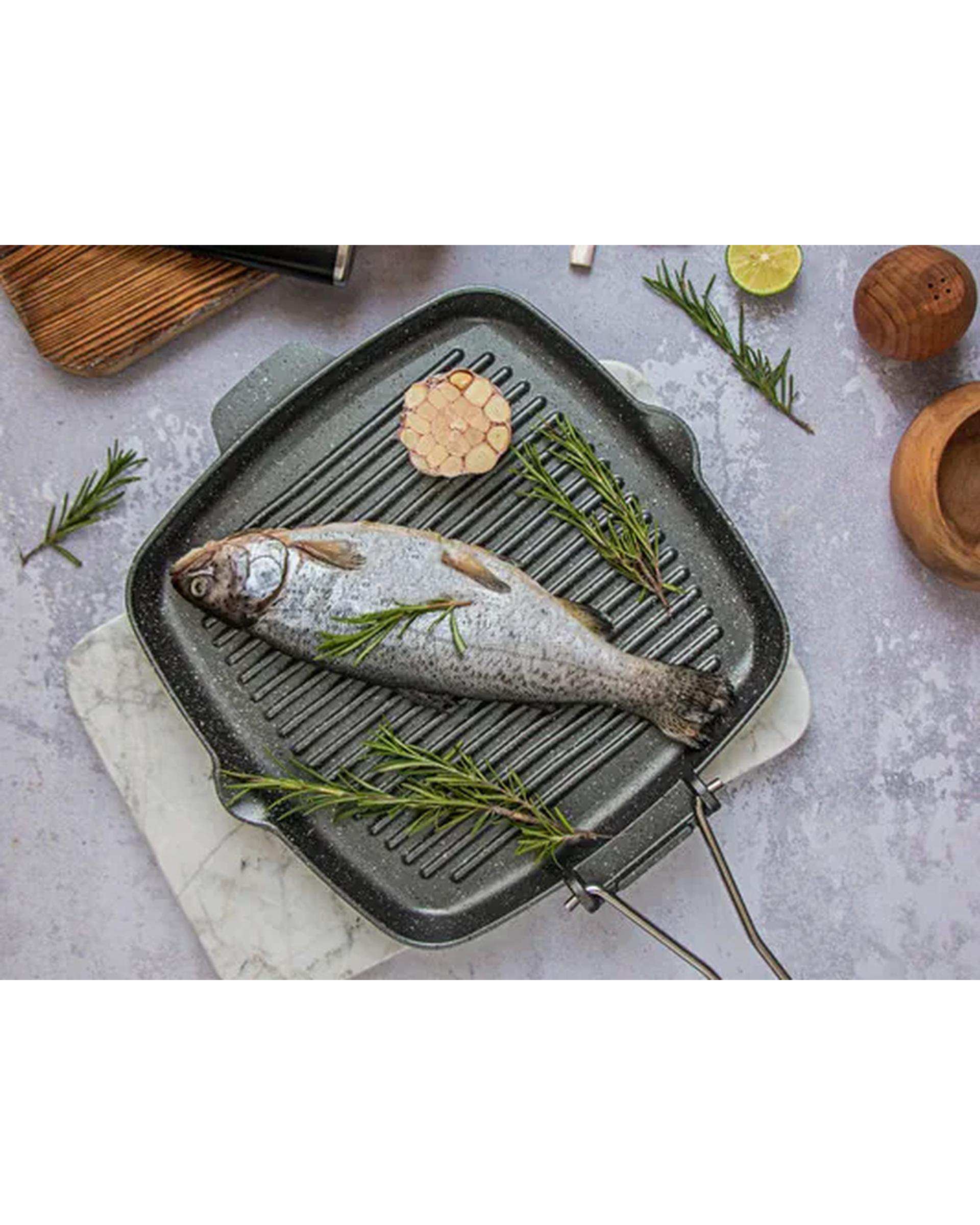 تابه گریل مشکی تکنو Tecno سایز 24