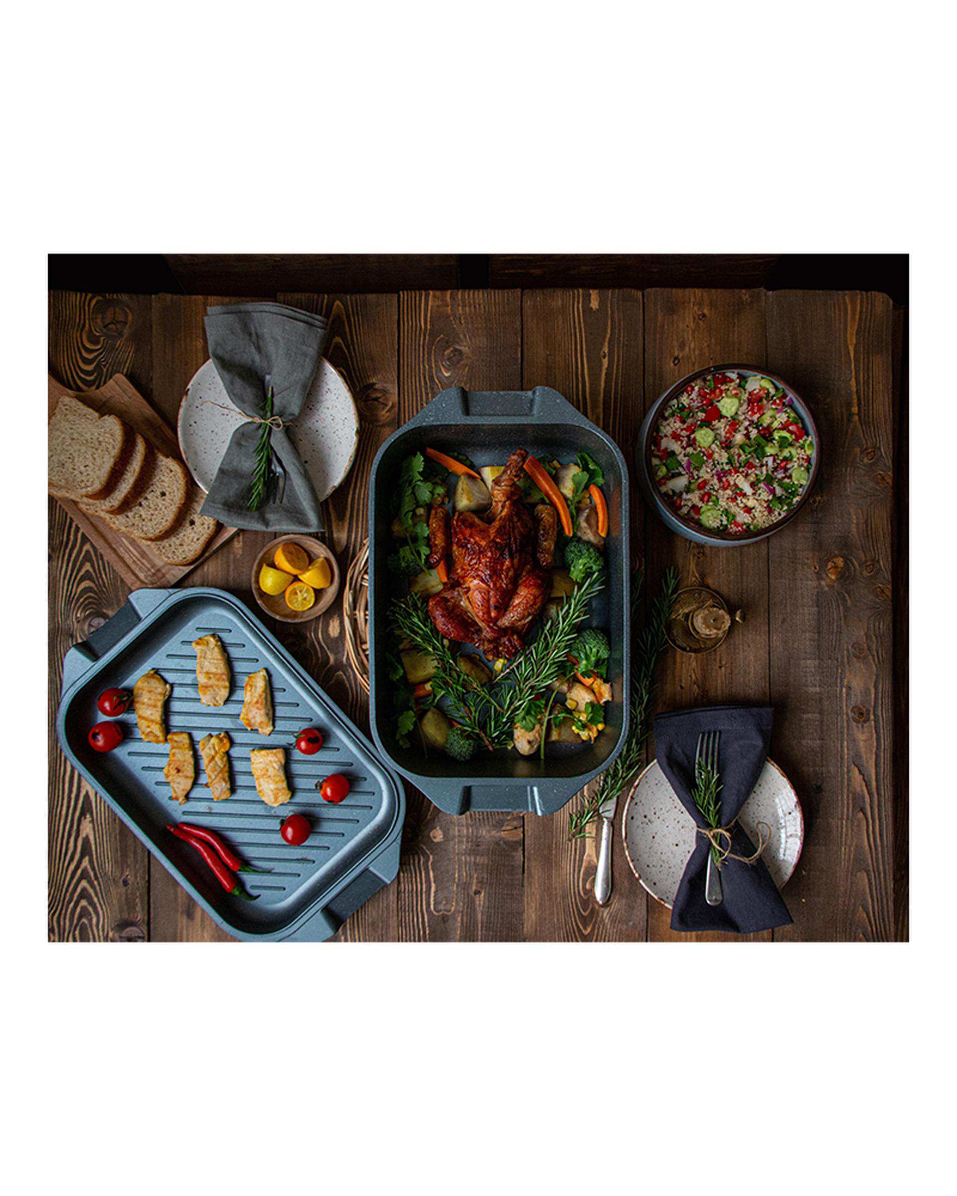 تابه و رستر زرشکی تکنو Tecno مدل آناهیتا سایز 35