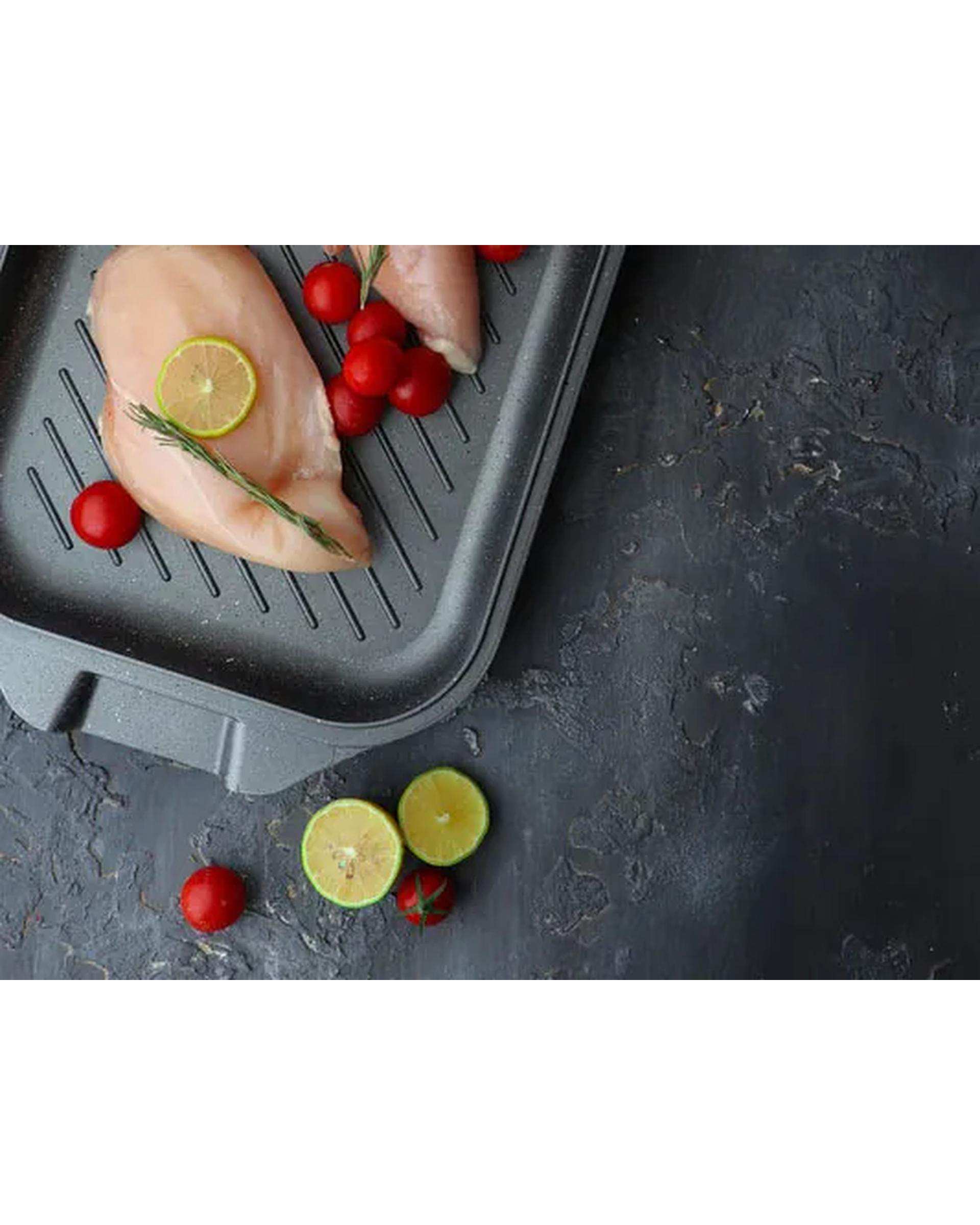 تابه و رستر سرمه ای تکنو Tecno مدل آناهیتا سایز 35