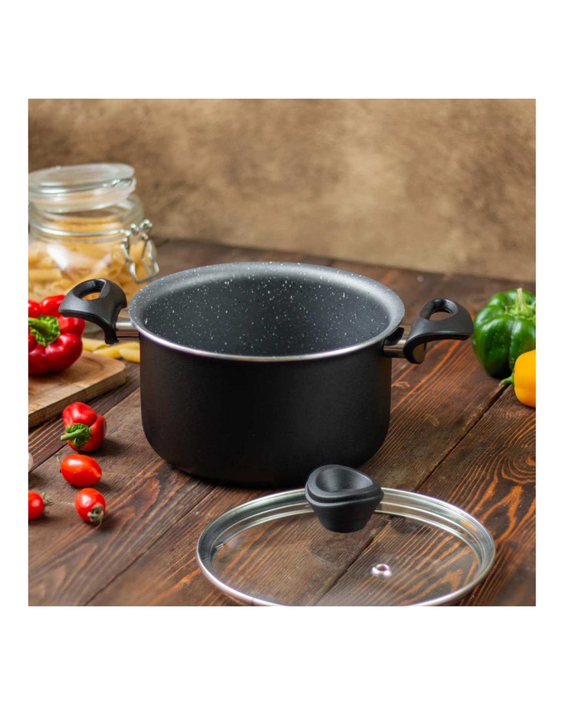 قابلمه مشکی تکنو Tecno مدل آنتیک سایز 20