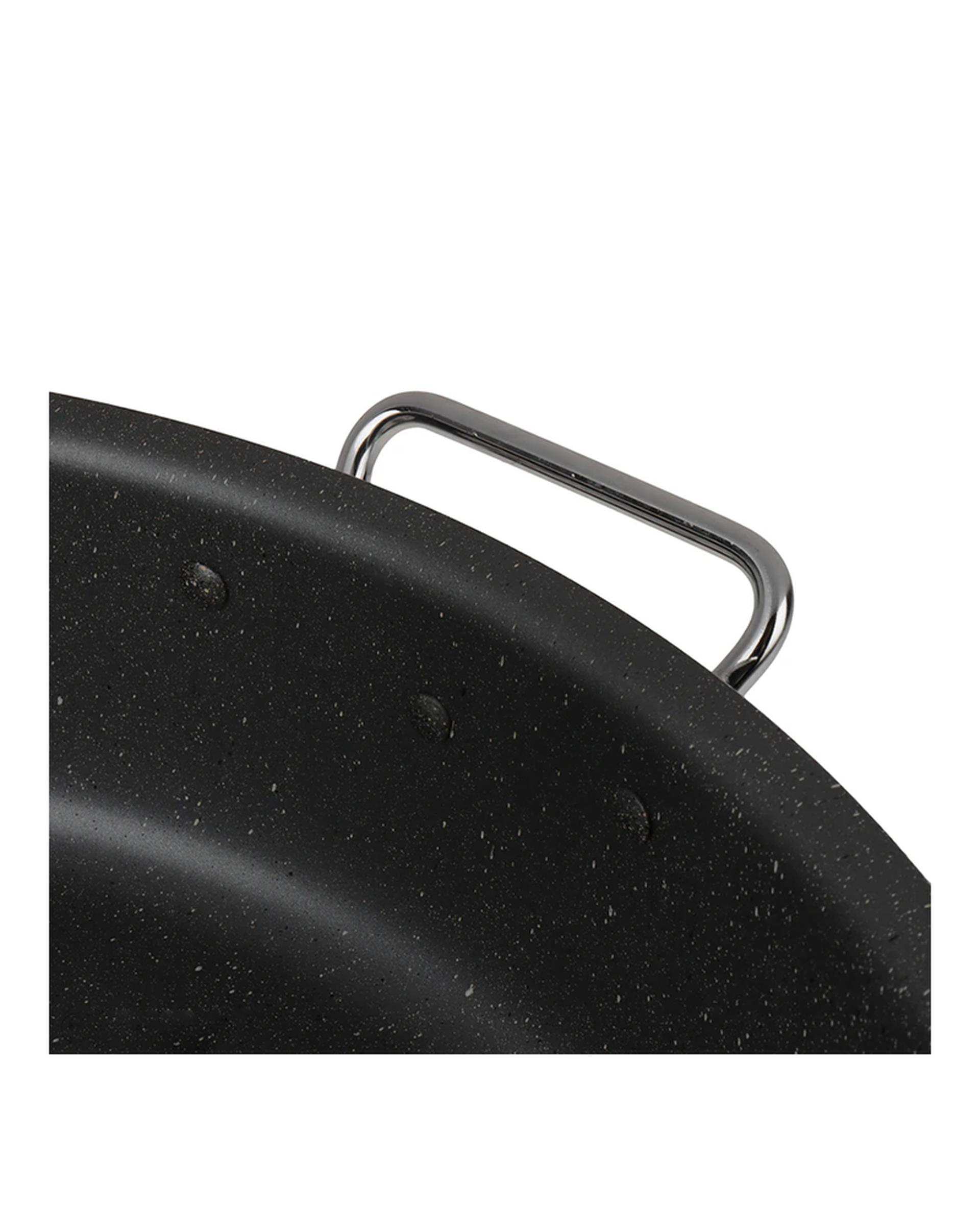 تابه دو دسته مشکی تکنو Tecno مدل آنتیک سایز 55