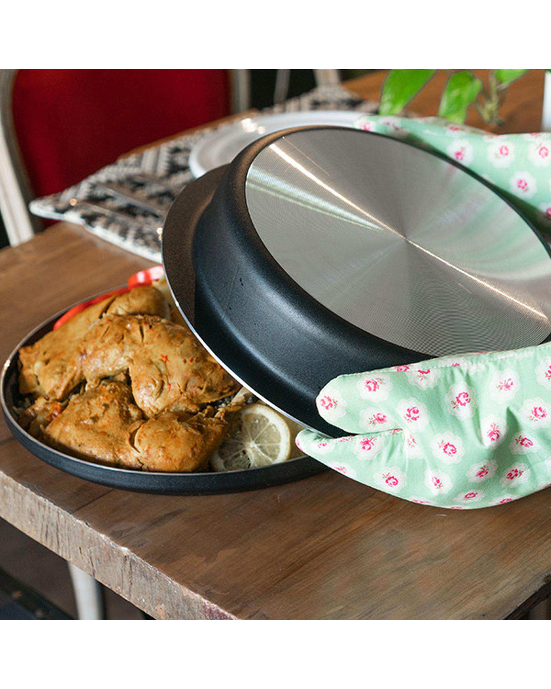 تابه چند منظوره مشکی تکنو Tecno سایز 28