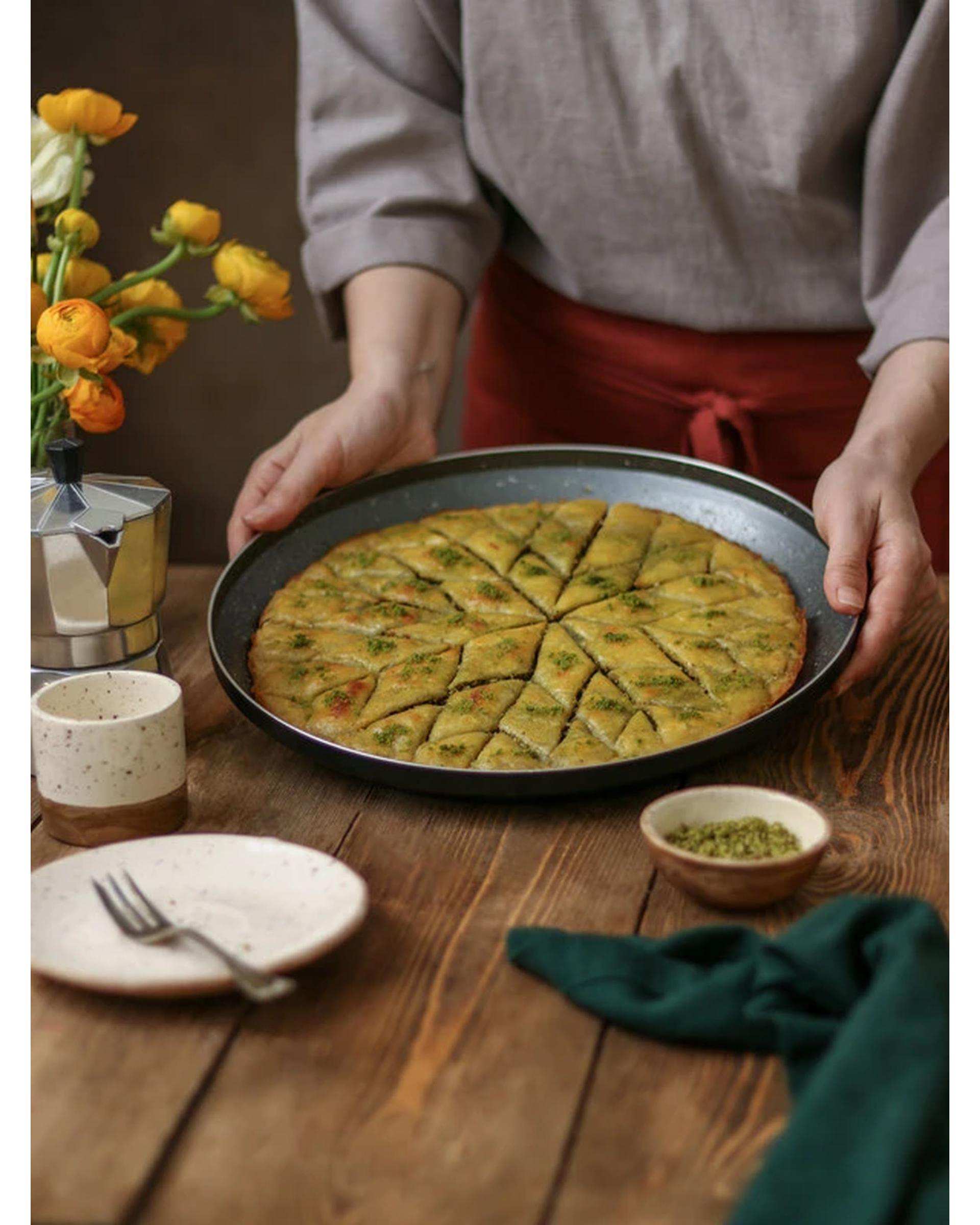 ظرف پیتزا پز مشکی تکنو Tecno سایز 34