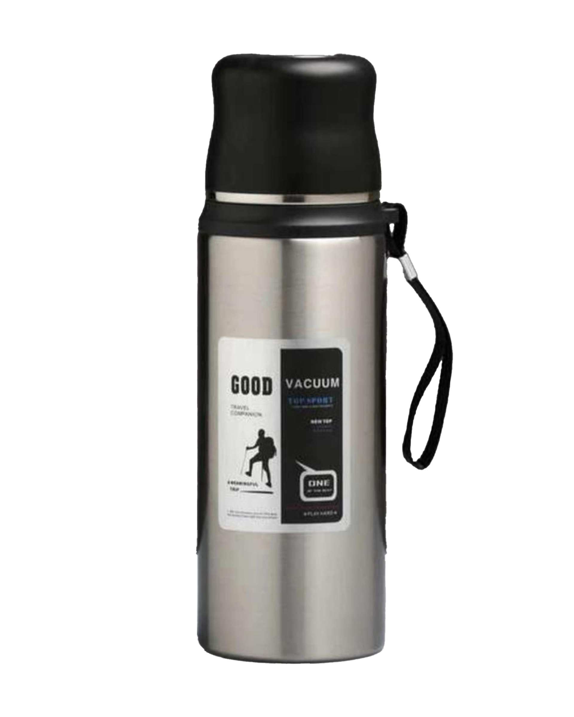 فلاسک کوهنوردی نقره ای مدل GOOD گنجایش 1 لیتر