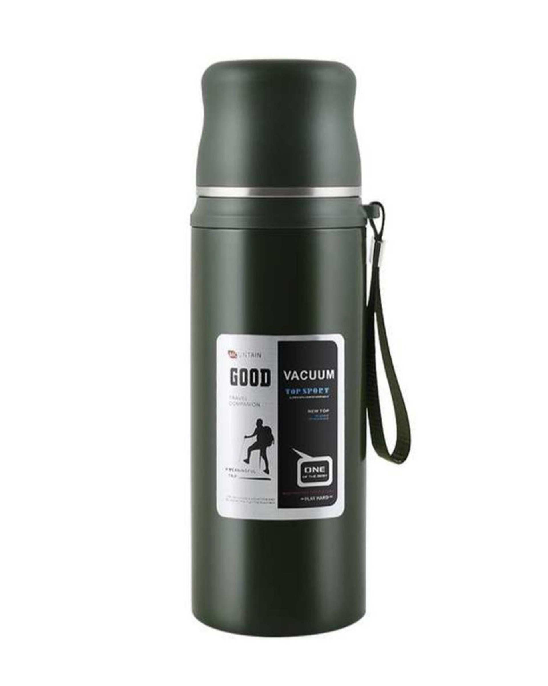 فلاسک کوهنوردی سبز مدل GOOD گنجایش 1 لیتر