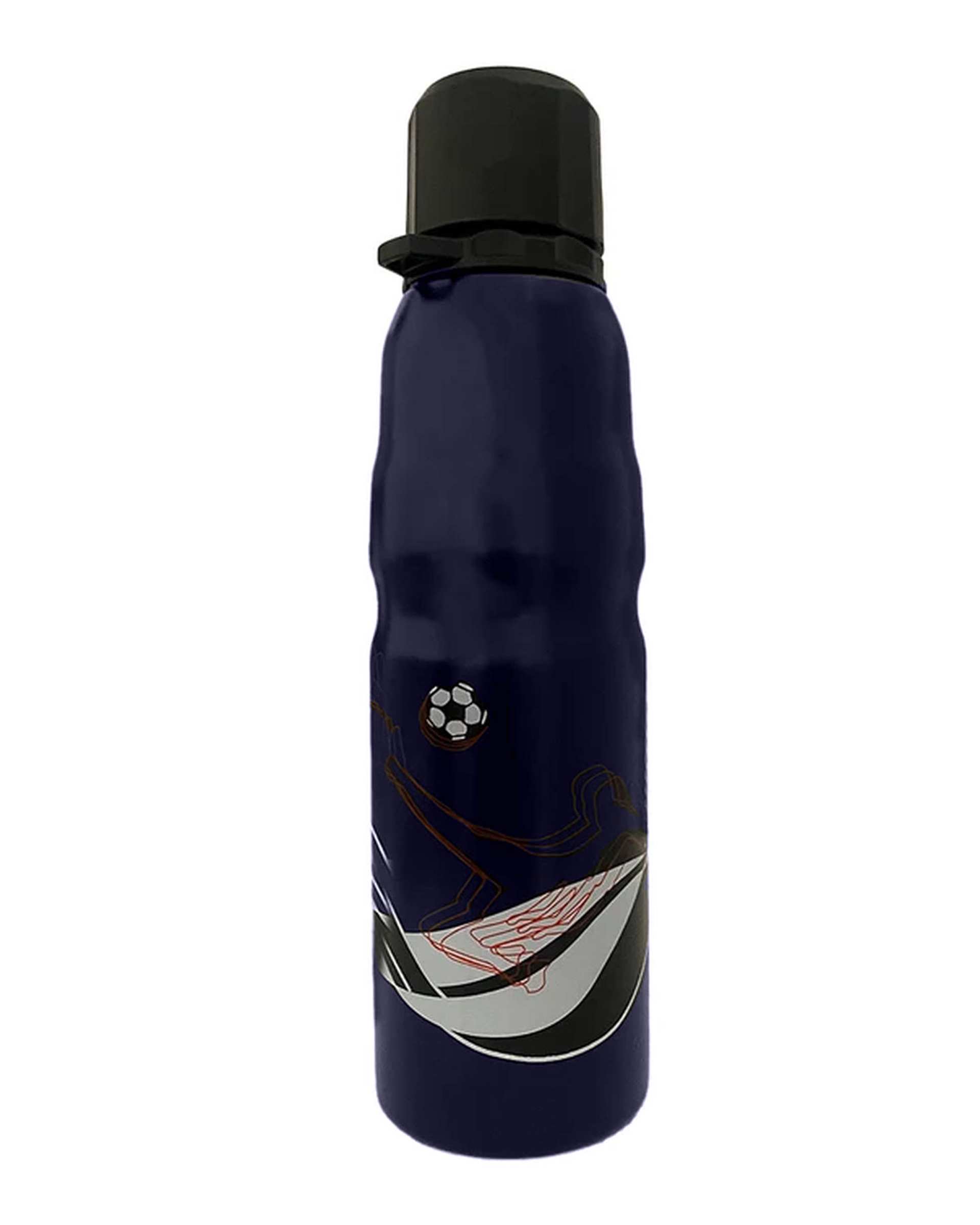 قمقمه ورزشی آبی مدل استیل گنجایش 0.6 لیتر