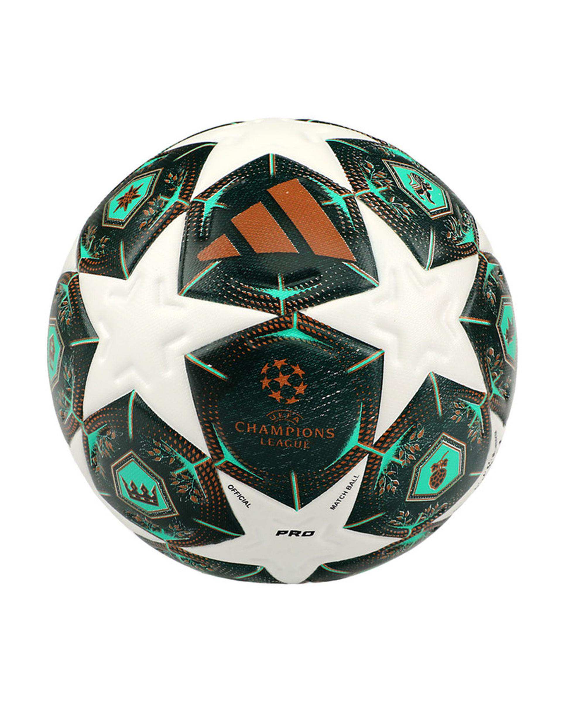 توپ فوتبال چرمی سبز کله غازی مدل چمپیونز لیگ 2025 سایز 5