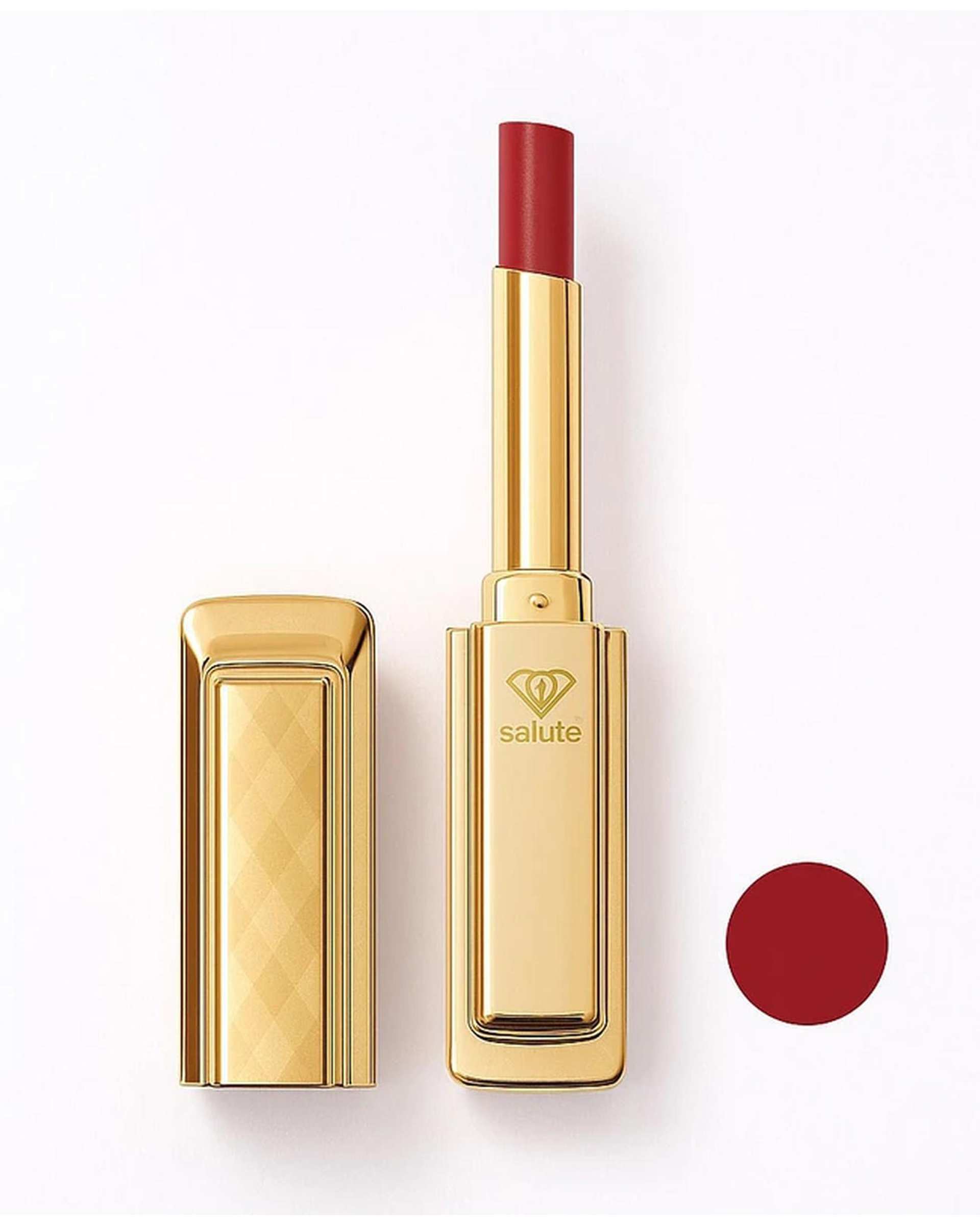 رژ لب جامد براق سالوته پرو Salute مدل اسلیم رنگ مرجانی شماره S950