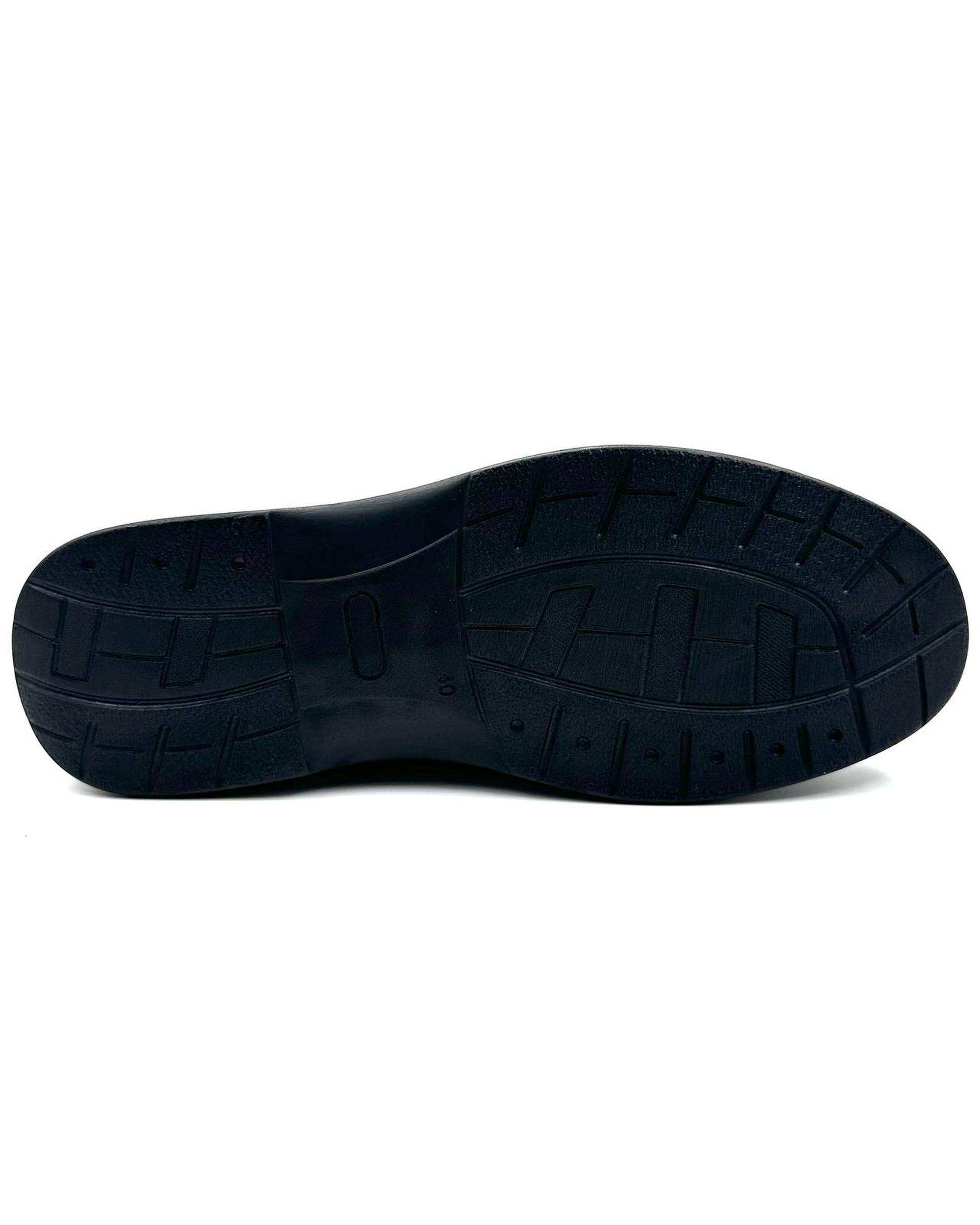 کفش چرم مردانه ارتوپدیک طبی مشکی چرم میخچی Mikhchi Leather مدل M413