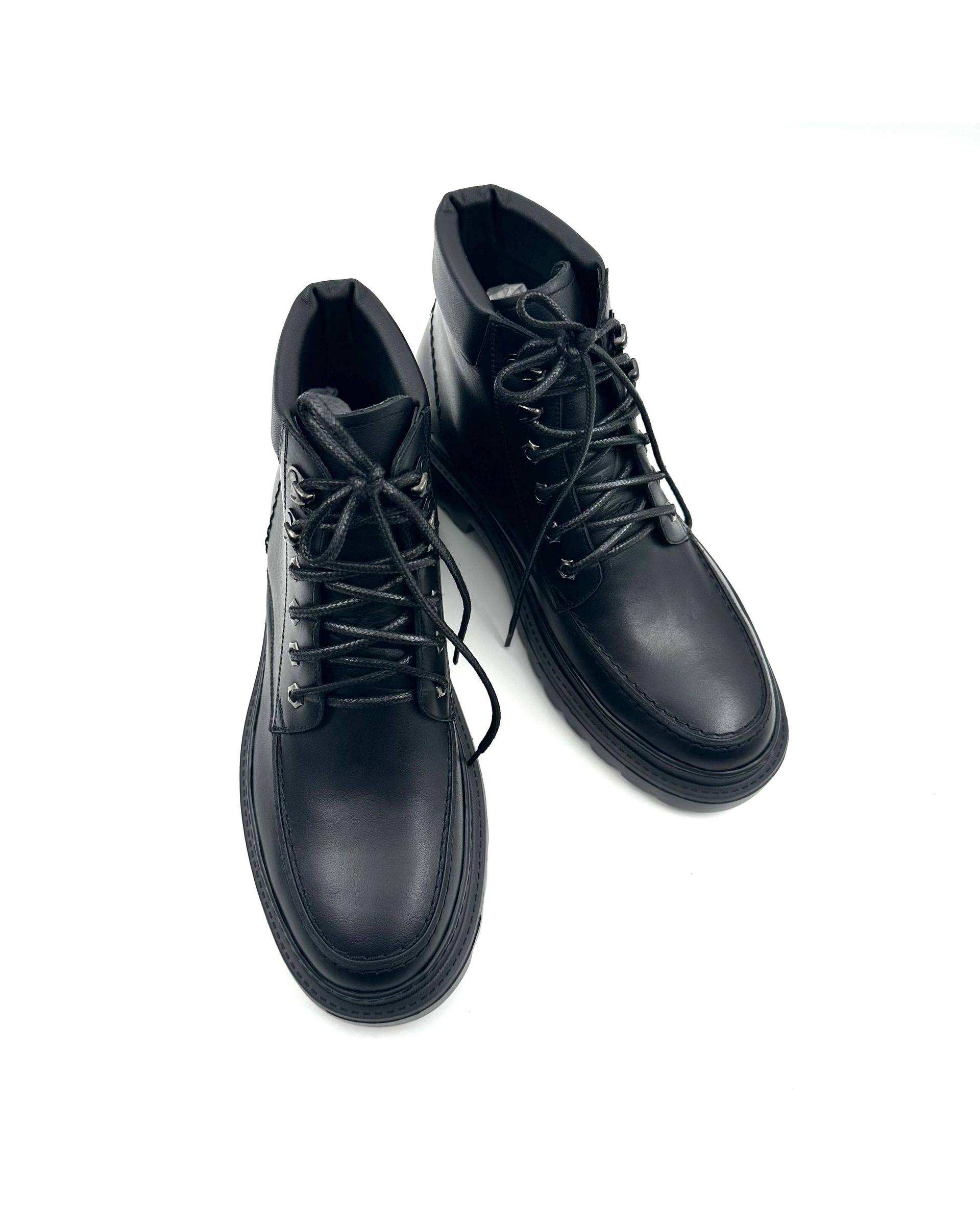 بوت چرم مردانه مشکی طبی مشکی چرم میخچی Mikhchi Leather مدل M720