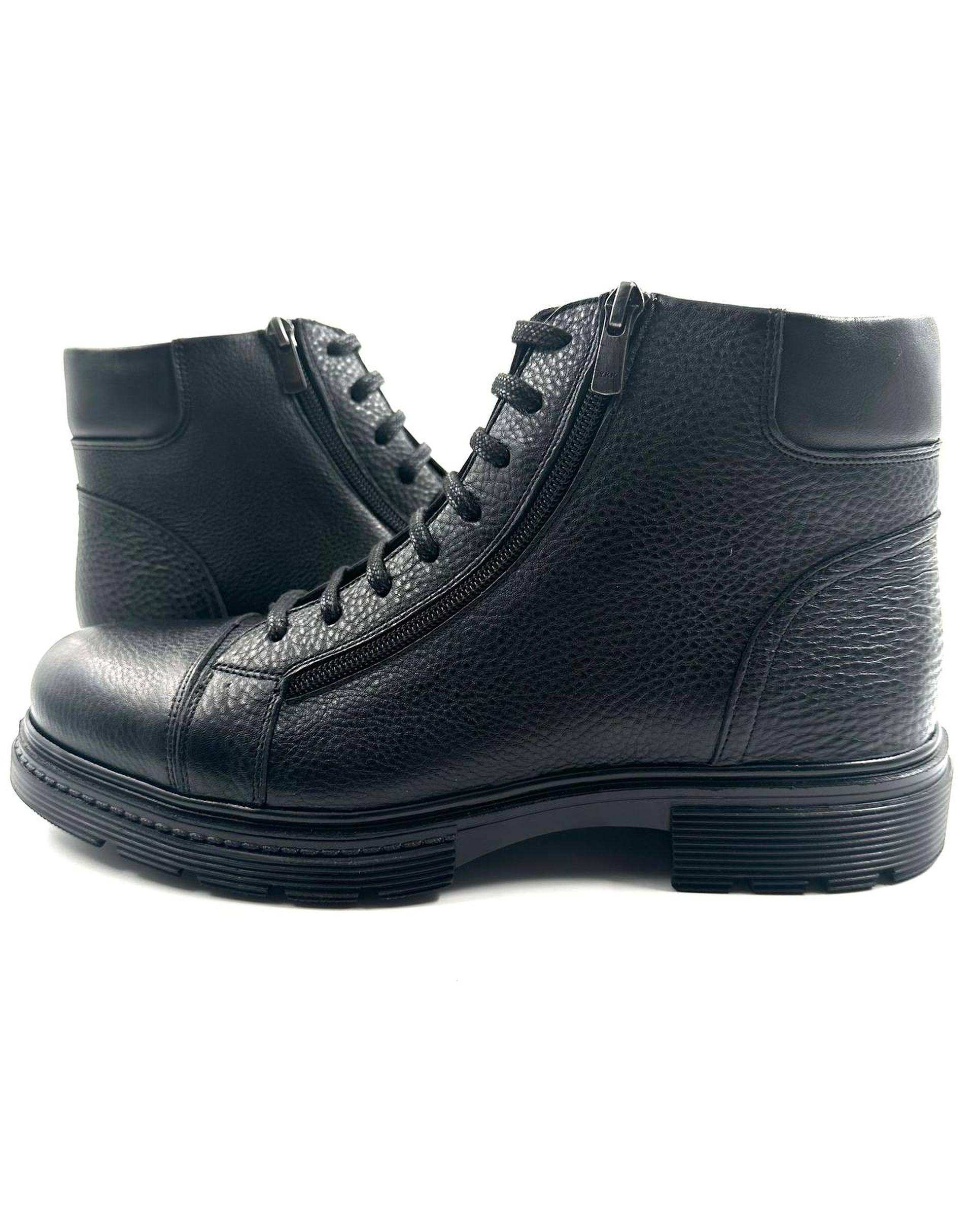 بوت چرم مردانه مشکی طبی مشکی چرم میخچی Mikhchi Leather مدل M426