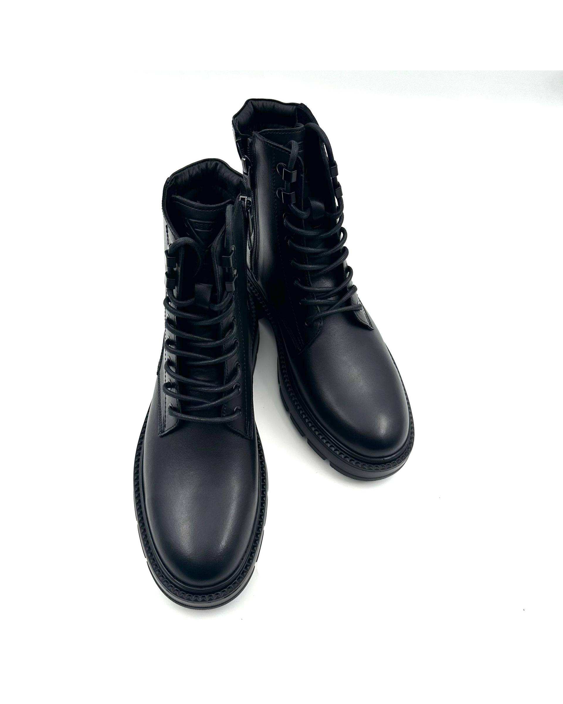 بوت چرم مردانه مشکی طبی مشکی چرم میخچی Mikhchi Leather مدل P20