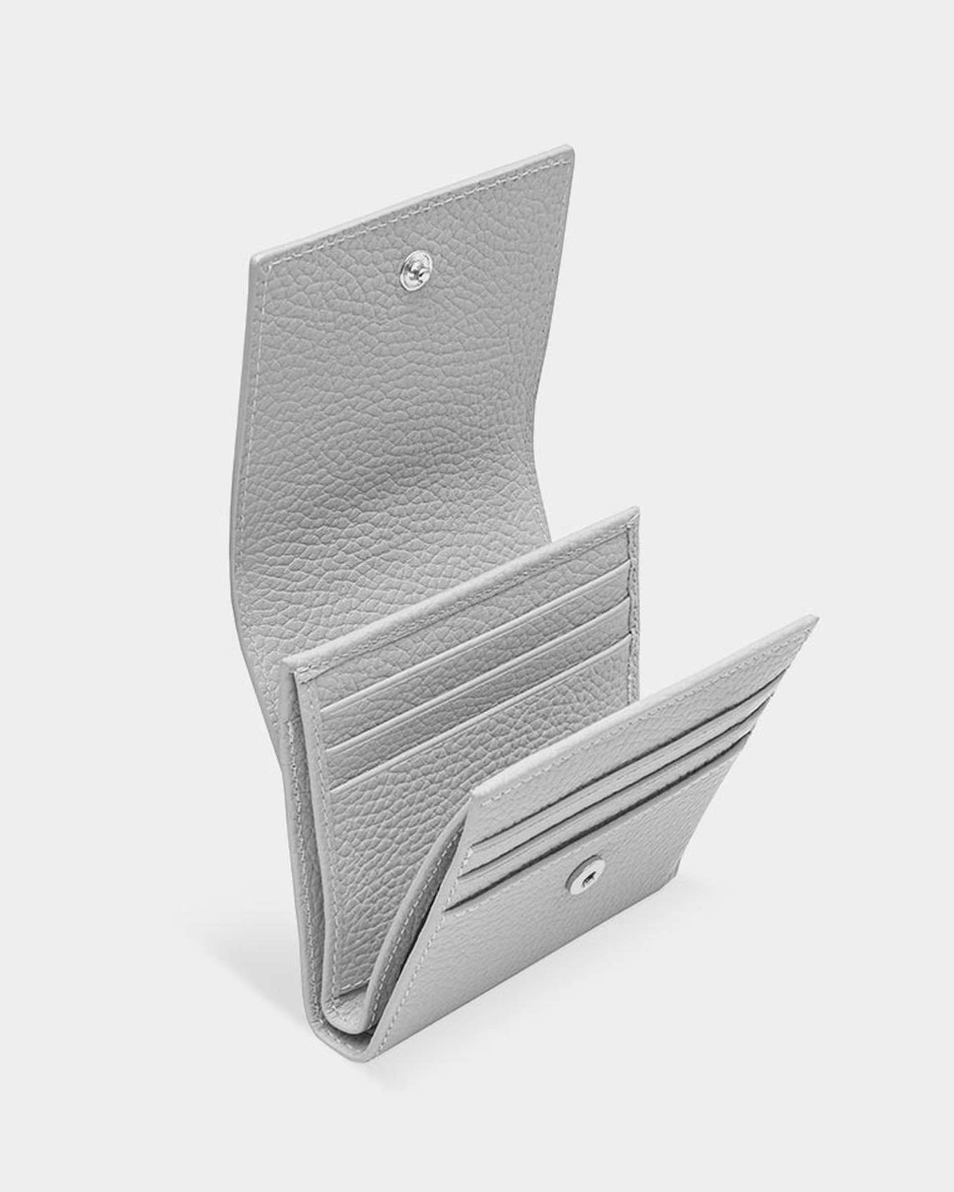 کیف پول چرم زنانه طوسی نوین چرم Novincharm مدل رناتا Fm- PW3182