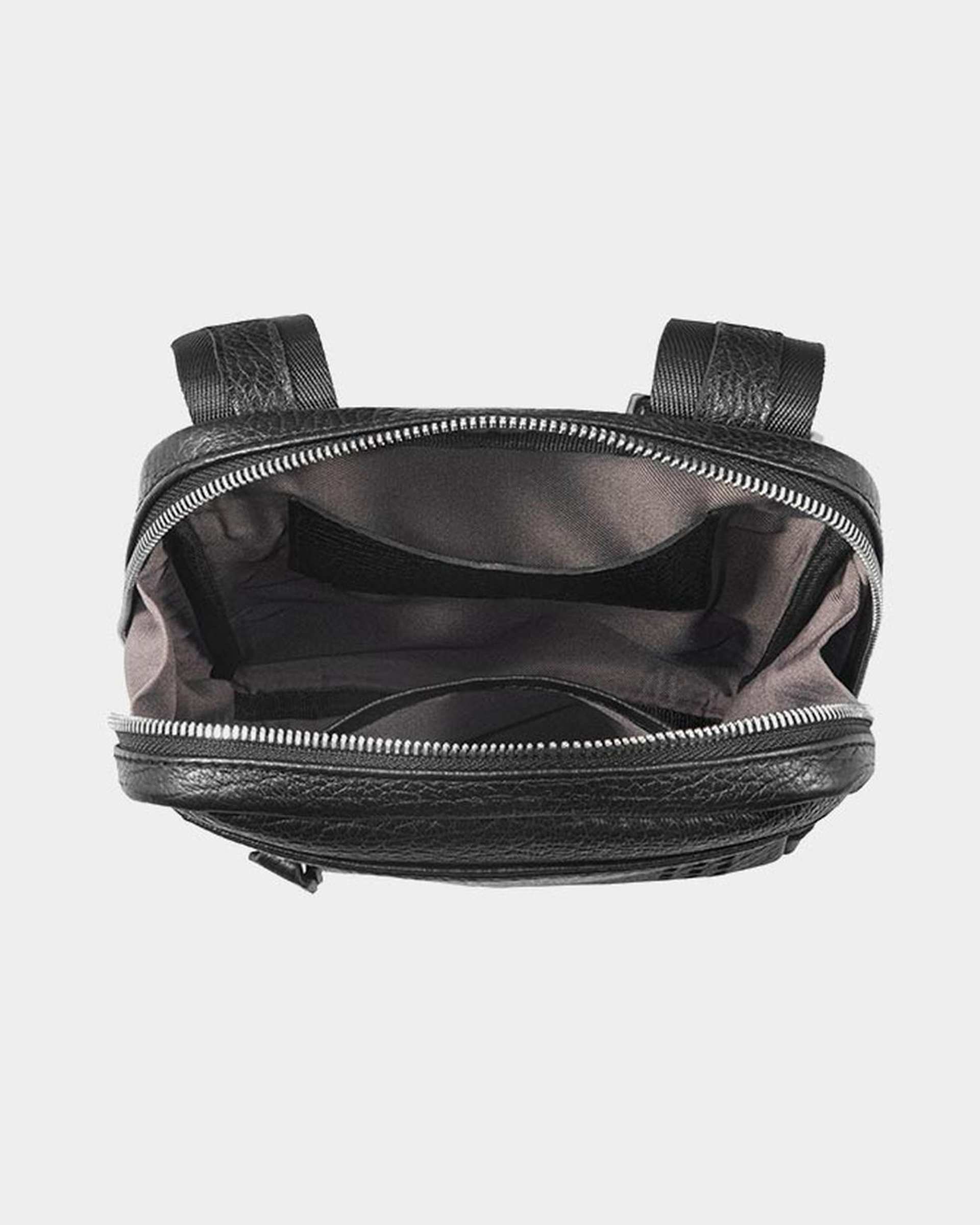 کیف چرم کراس بادی مشکی نوین چرم Novincharm مدل رادمان MSB3973