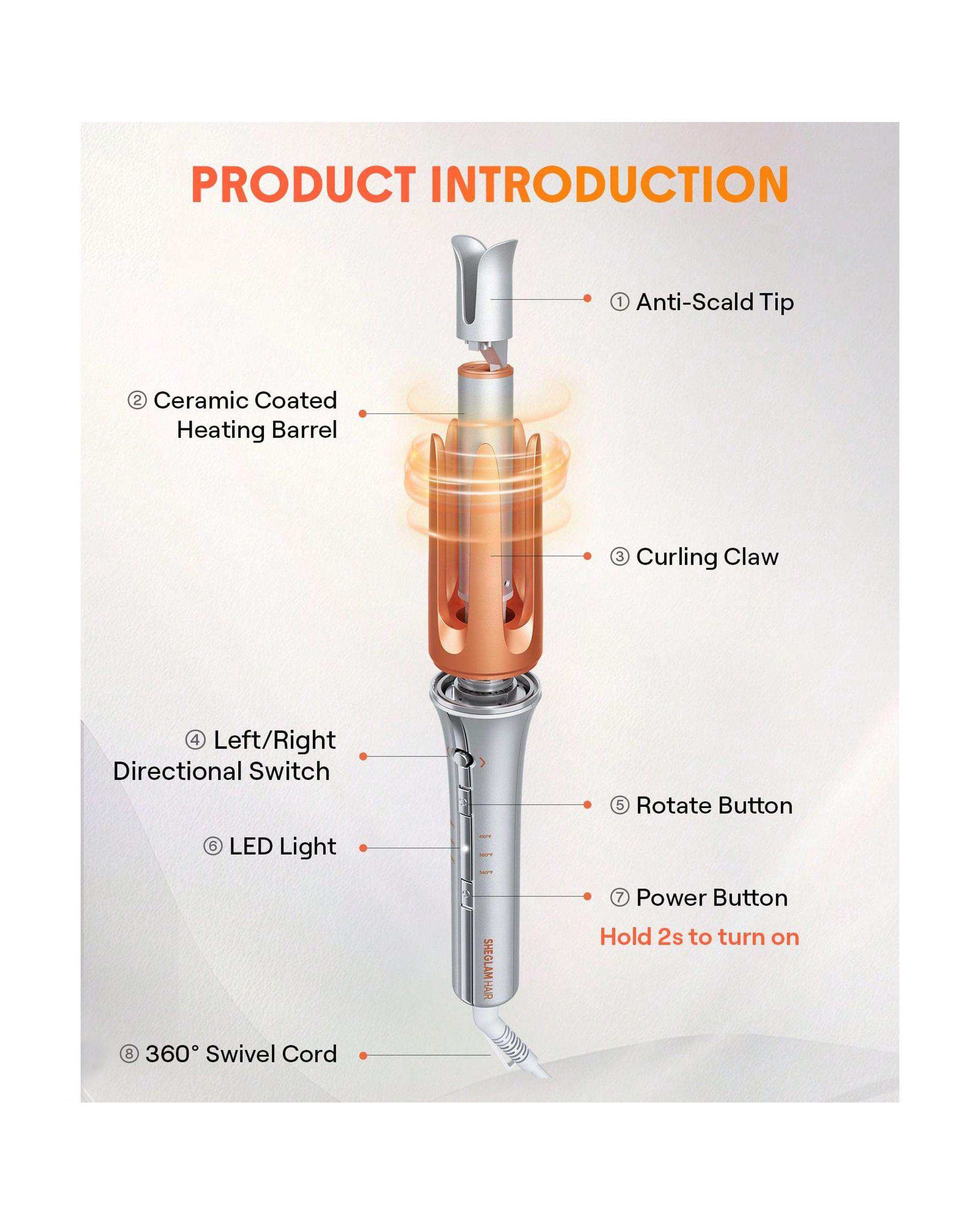 فر کننده مو شیگلم هیر Shgelam مدل It Curl سایز 25 میلی متر