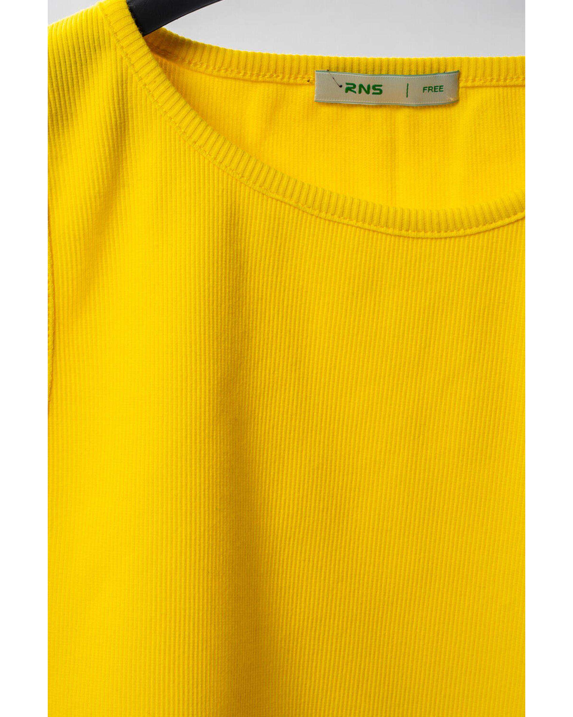 تاپ زنانه کراپ زرد آر ان اس RNS کد 11012703
