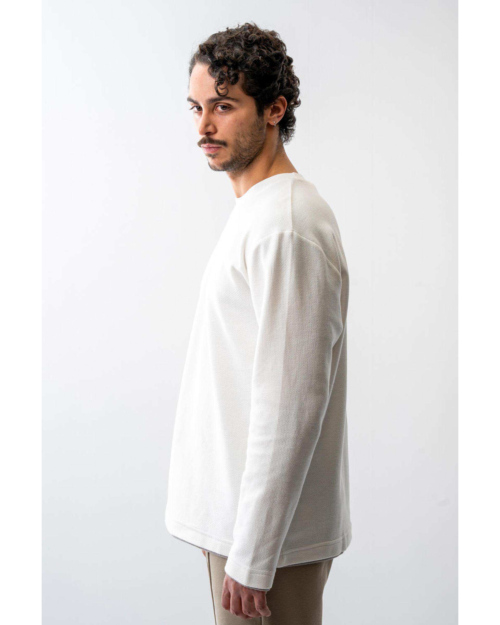 تیشرت آستین بلند مردانه سفید آر ان اس RNS کد 12032536