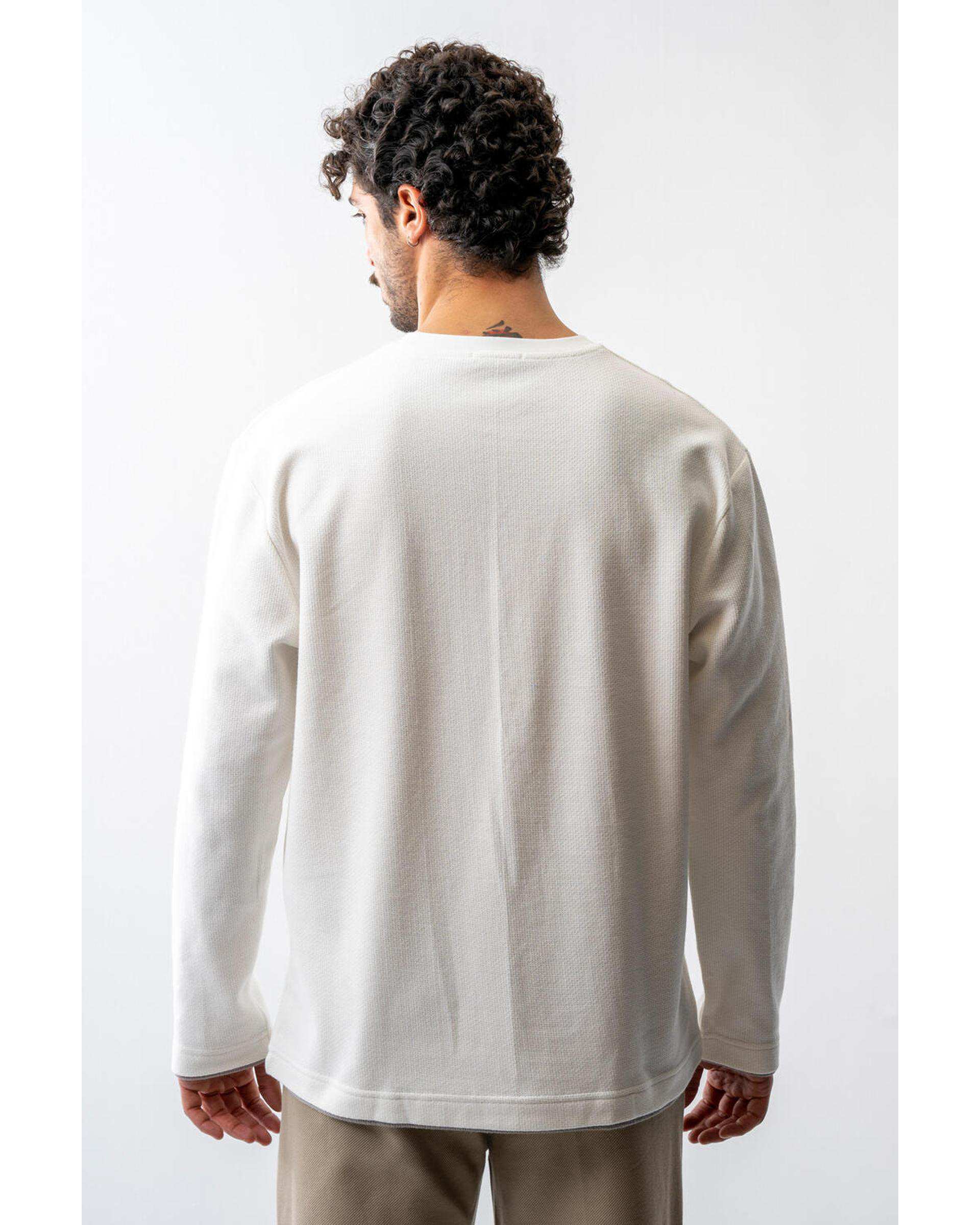 تیشرت آستین بلند مردانه سفید آر ان اس RNS کد 12032536