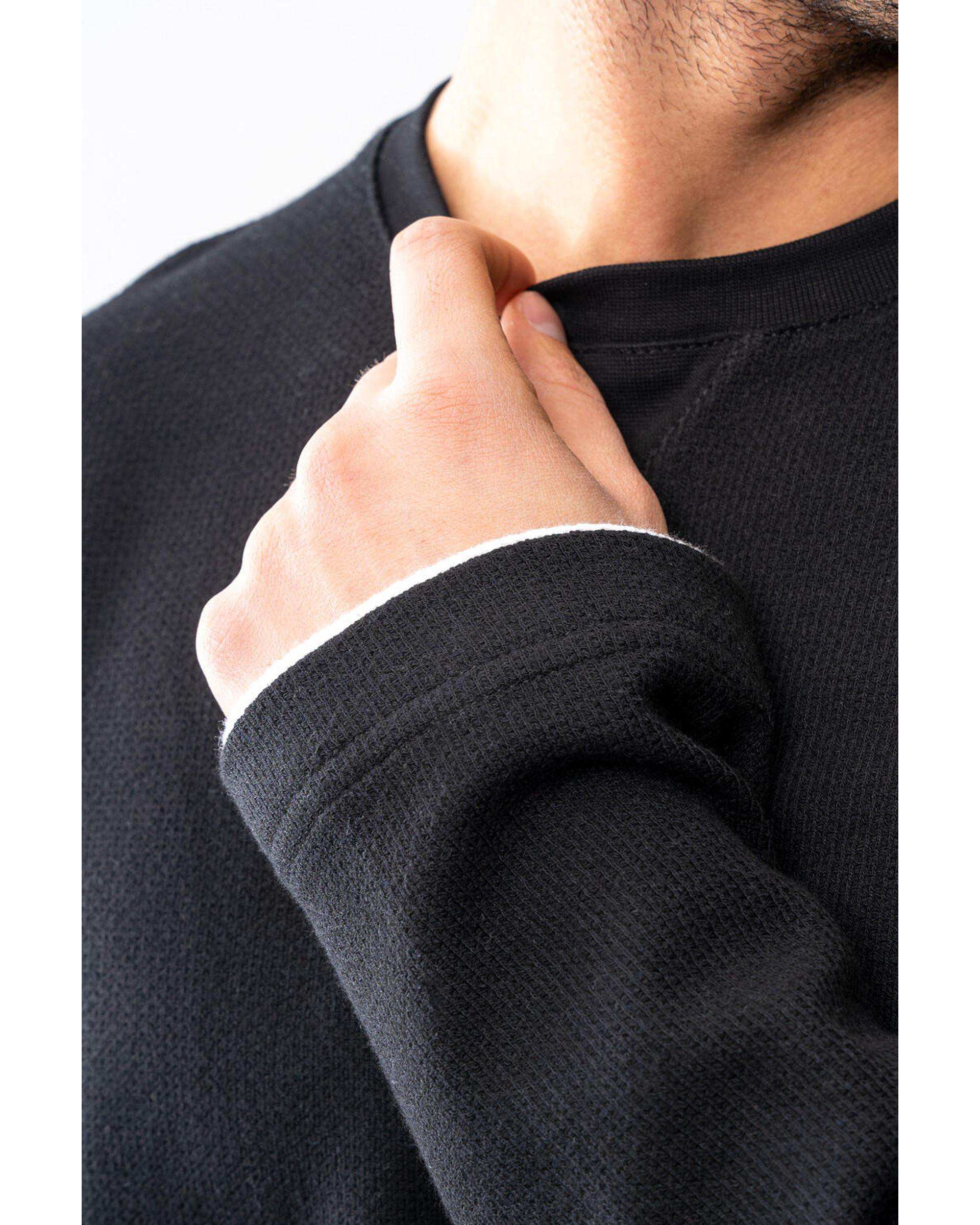 تیشرت آستین بلند مردانه مشکی آر ان اس RNS کد 12032536