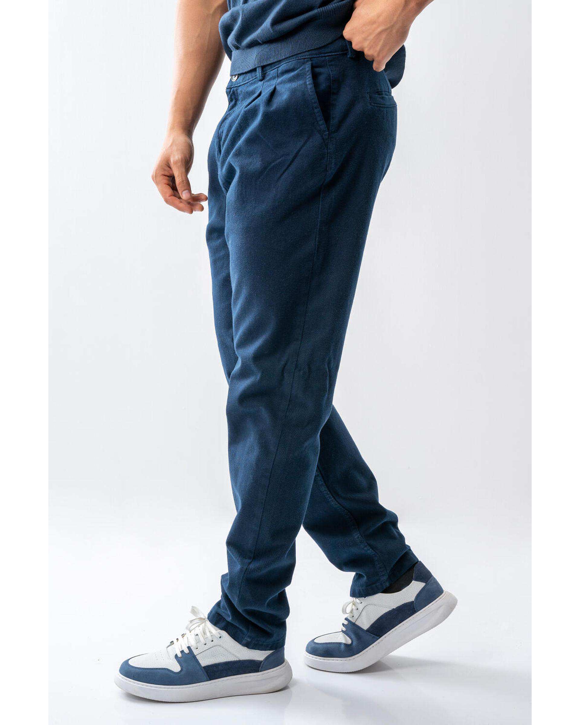 شلوار کتان مردانه سرمه ای آر ان اس RNS کد 12042667